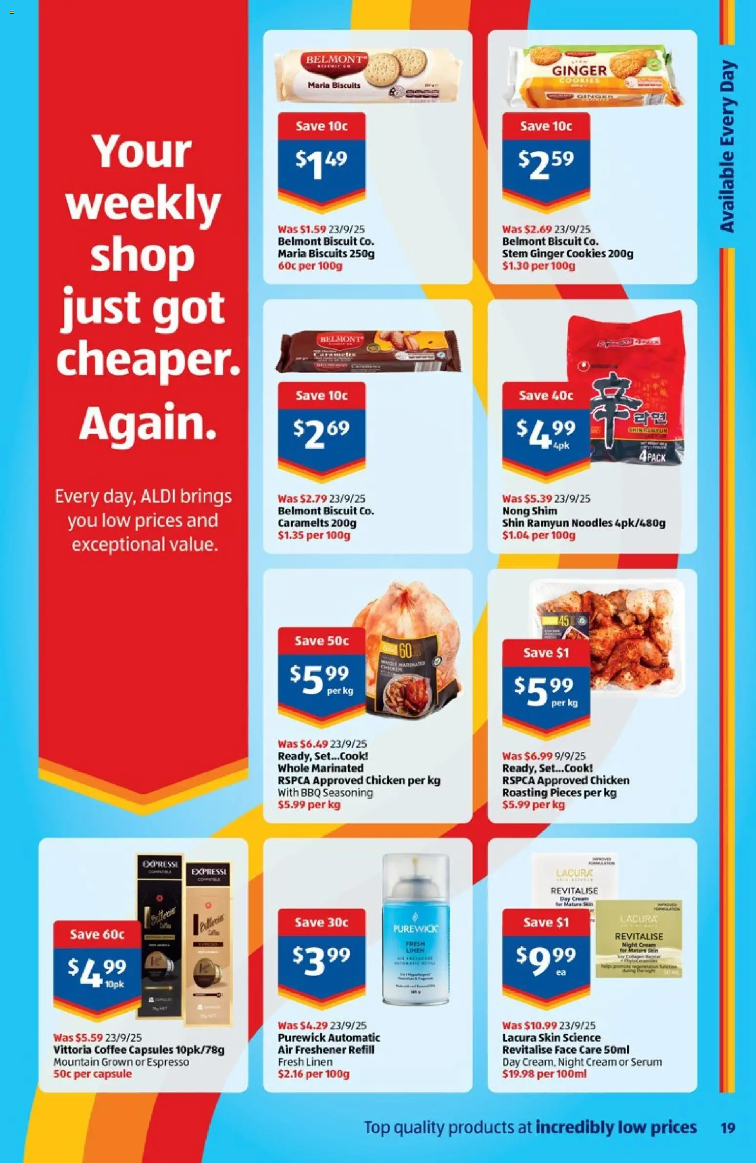 Aldi catalogue - valid from 03.12.2025 | Page: 19 | Products: Linen, Coffee, Chicken, Biscuits