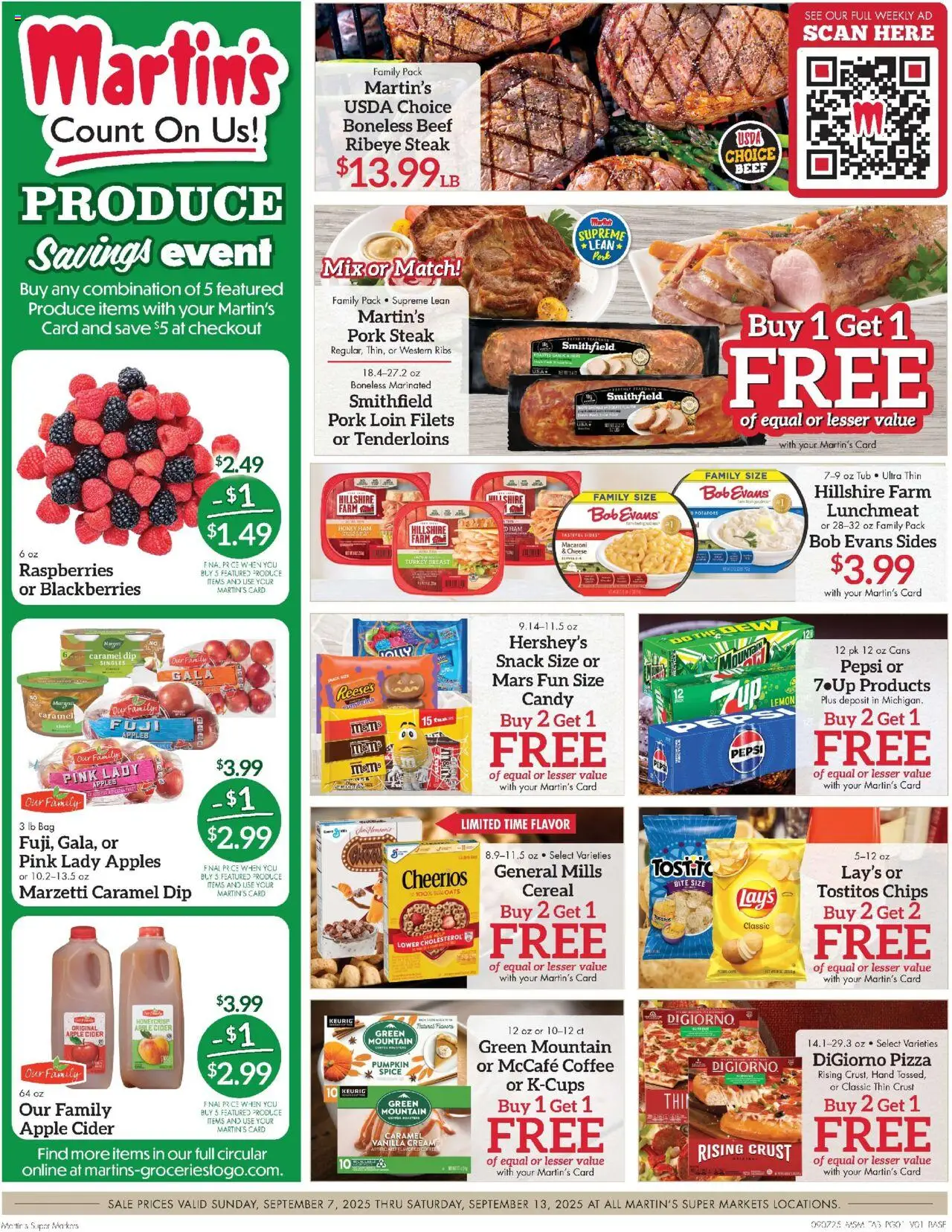 Martin’s Ad - valid from 07.09.2025 | Page: 1 | Products: Coffee, Cream, Potatoes, Pumpkin