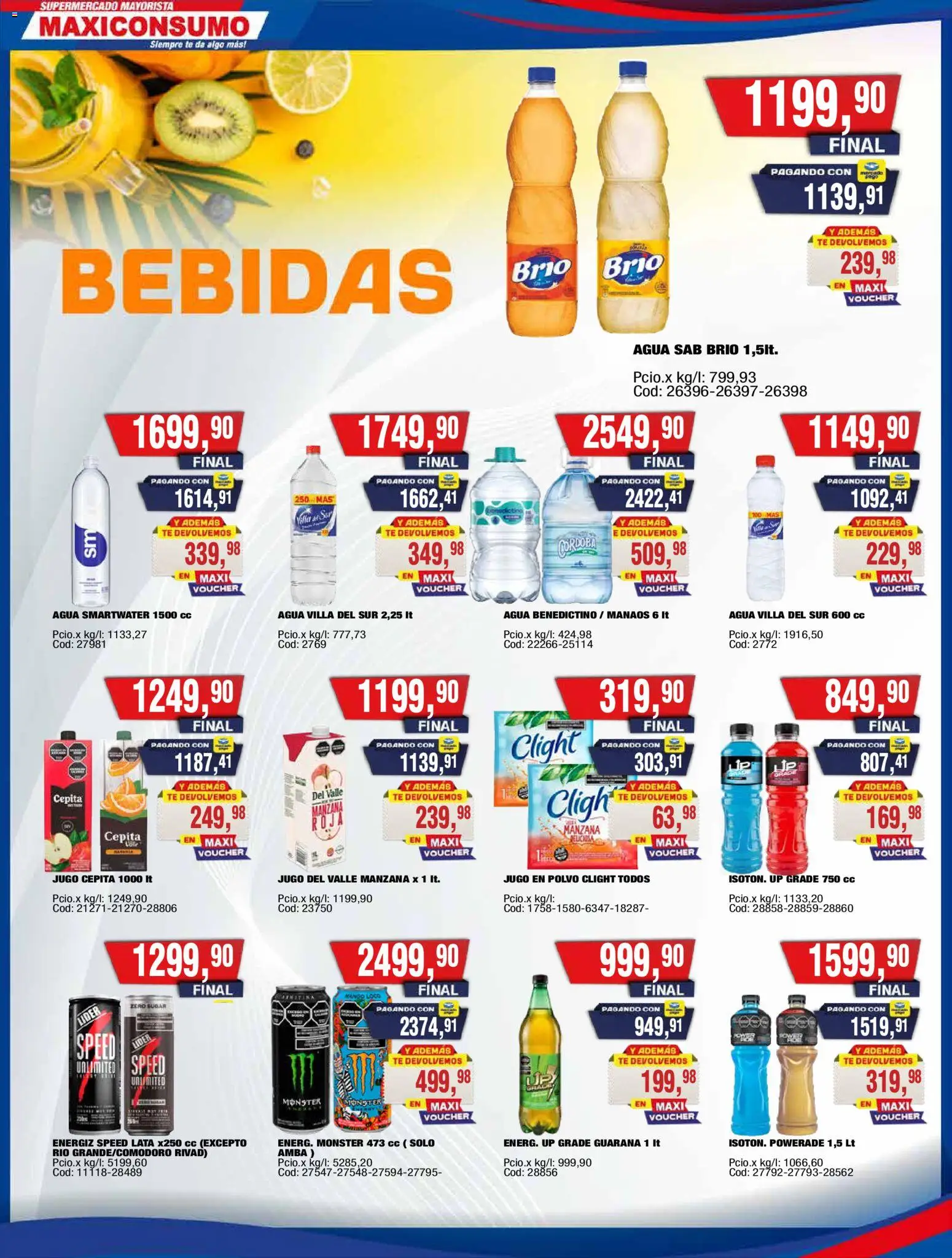 Maxiconsumo ofertas │ válido desde el 20.04.2026 | Página: 15 | Productos: Manzana, Agua, Jugo, Té