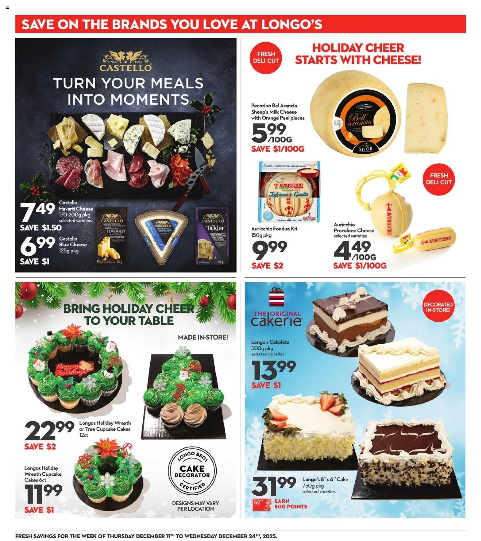 Longo's flyer valid from 11.12.2025 | Page: 21 | Products: Table, Milk, Cheese