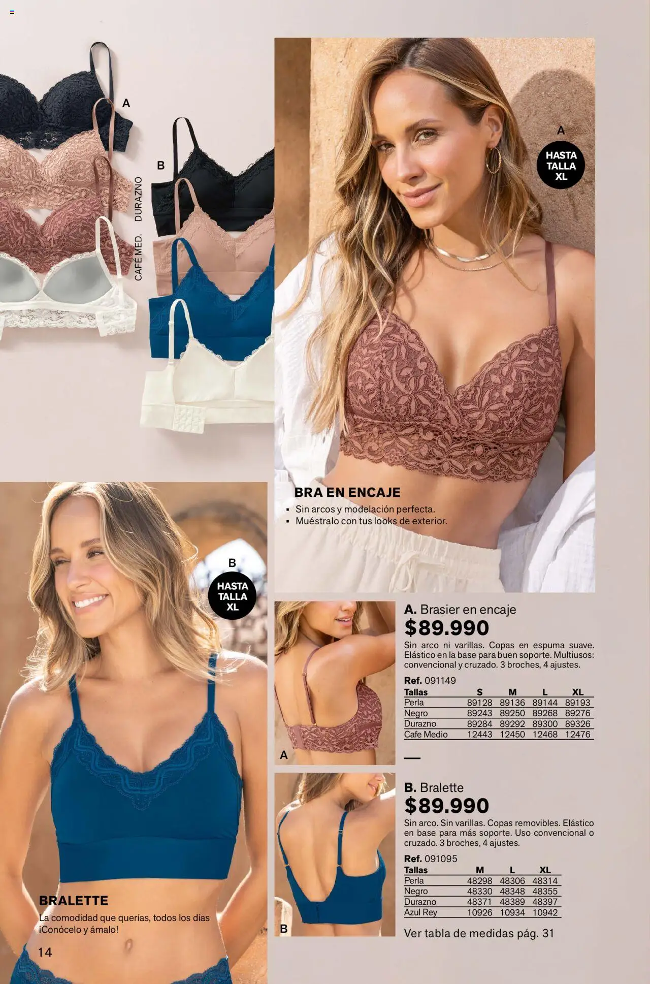 Leonisa revista - valida desde el 04.08.2025 | Página: 14 | Productos: Espuma, Brasier, Durazno, Café