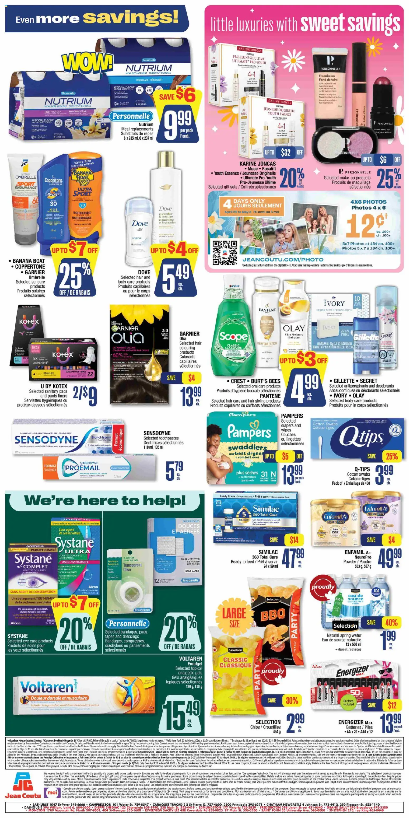 Jean Coutu flyer valid from 30.04.2026 | Page: 3 | Products: Chips, Powder, Table, Apples