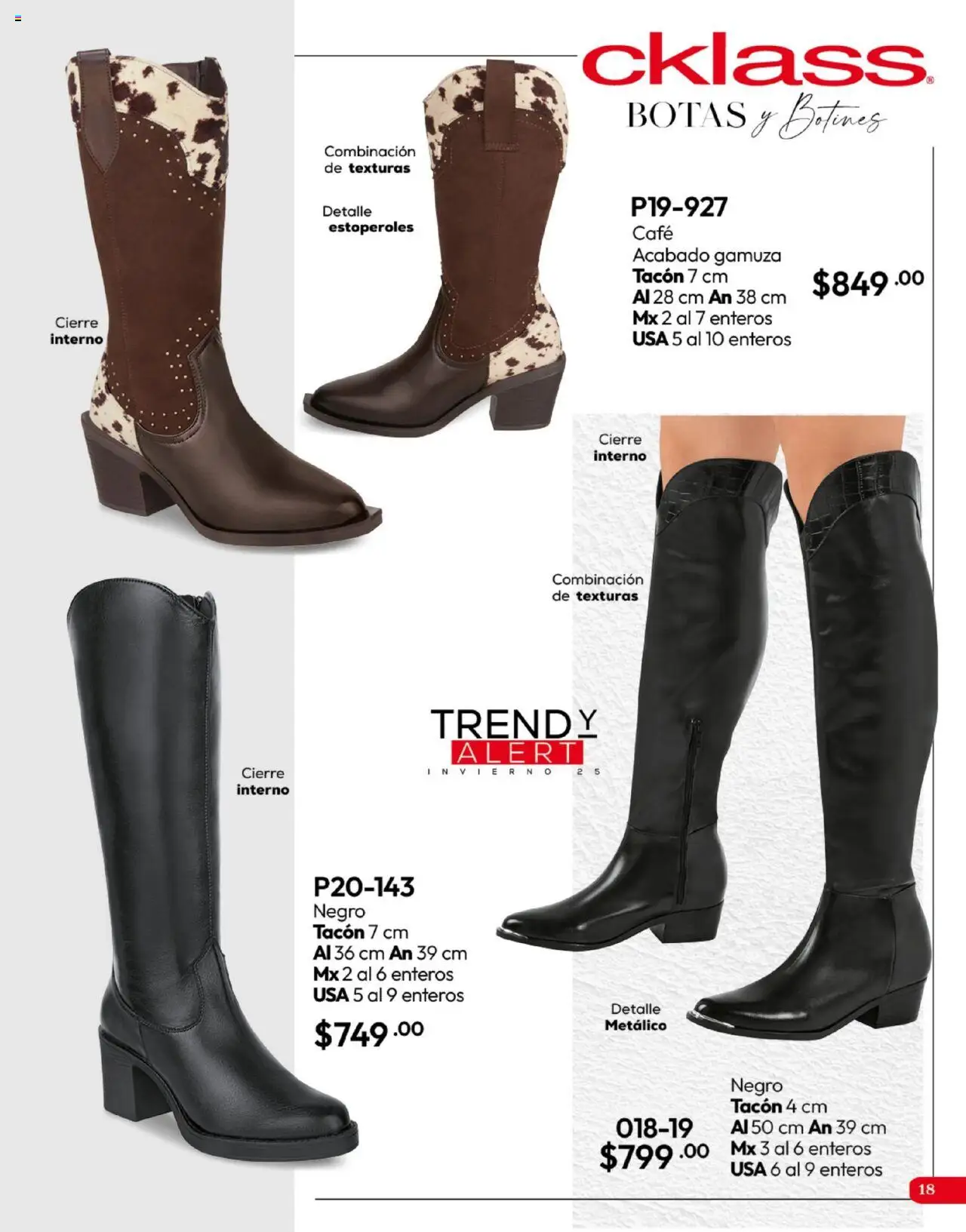 Nuevas ofertas de Cklass válidas en toda la República Mexicana desde el 16.09.2025. ¡Encuentra las mejores ofertas en Cklass - Catálogo Invierno Calzado! | Página: 19 | Productos: Botas, Café, Gamuza