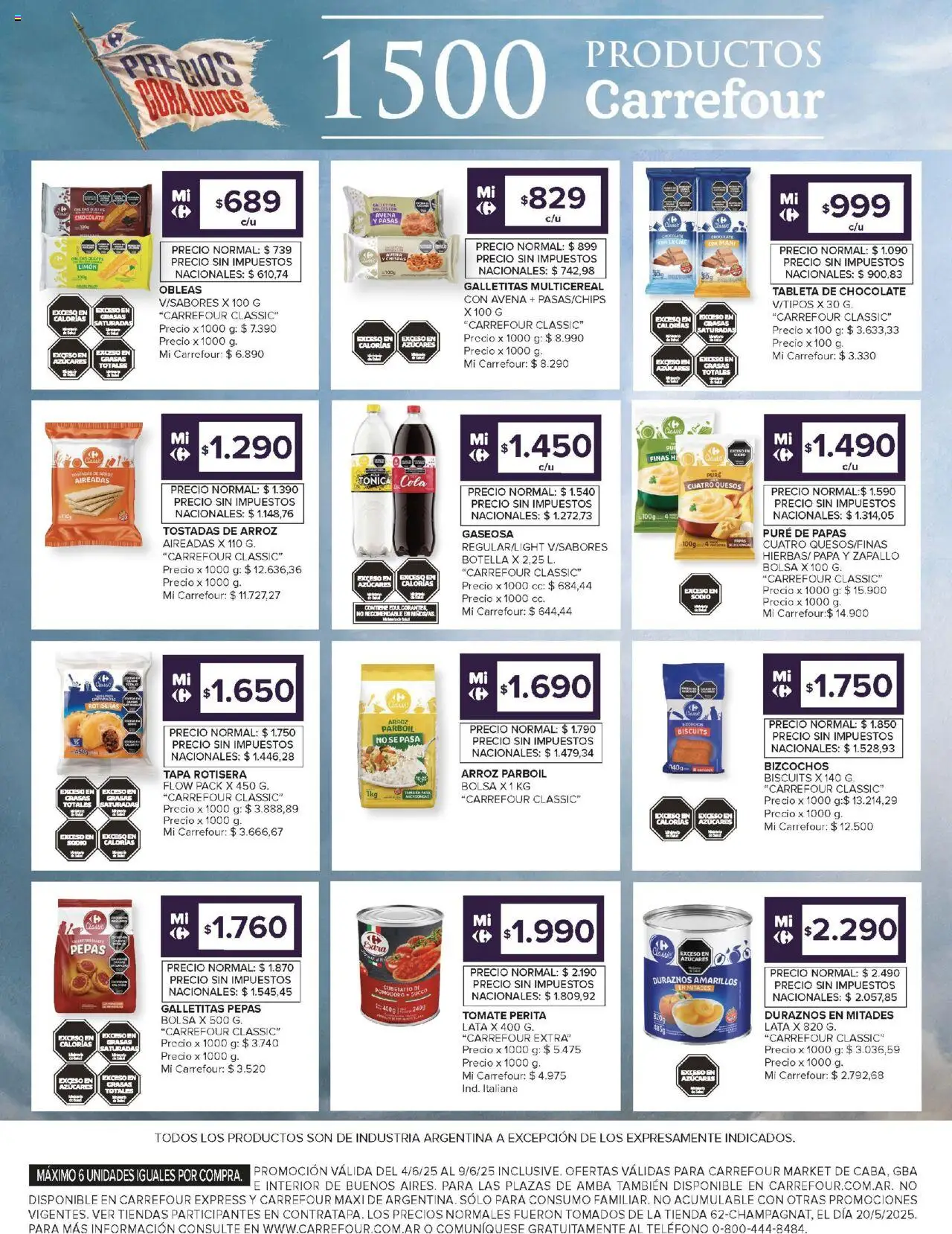 Carrefour Market catálogo │ válido desde el 04.06.2025 | Página: 10 | Productos: Tableta, Galletitas, Zapallo, Chocolate