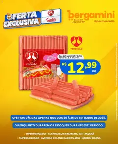 Supermercado Bergamini - Ofertas Sadia e Perdigão - Pré-Visualização do folheto da loja Supermercado Bergamini, válido de 20.09.2025