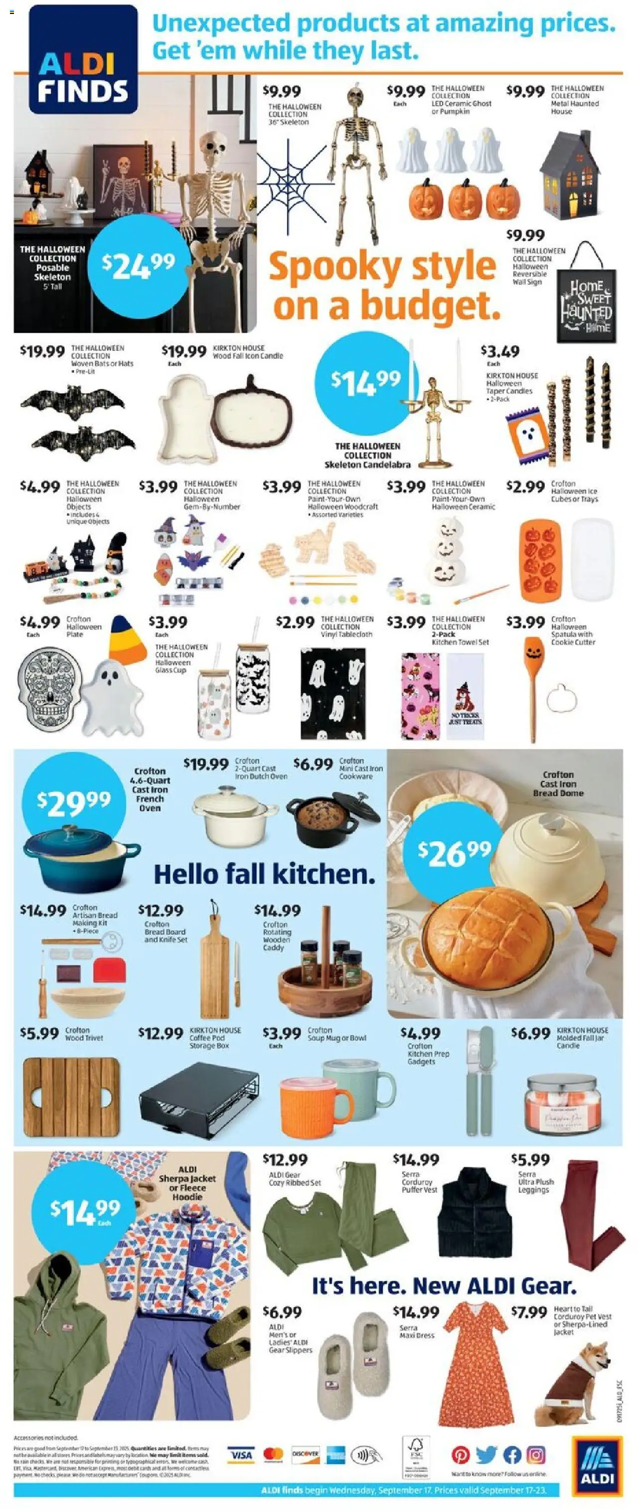 Aldi Weekly Ad - valid from 17.09.2025 | Page: 2 | Products: Box, Bread, Leggings, Slippers
