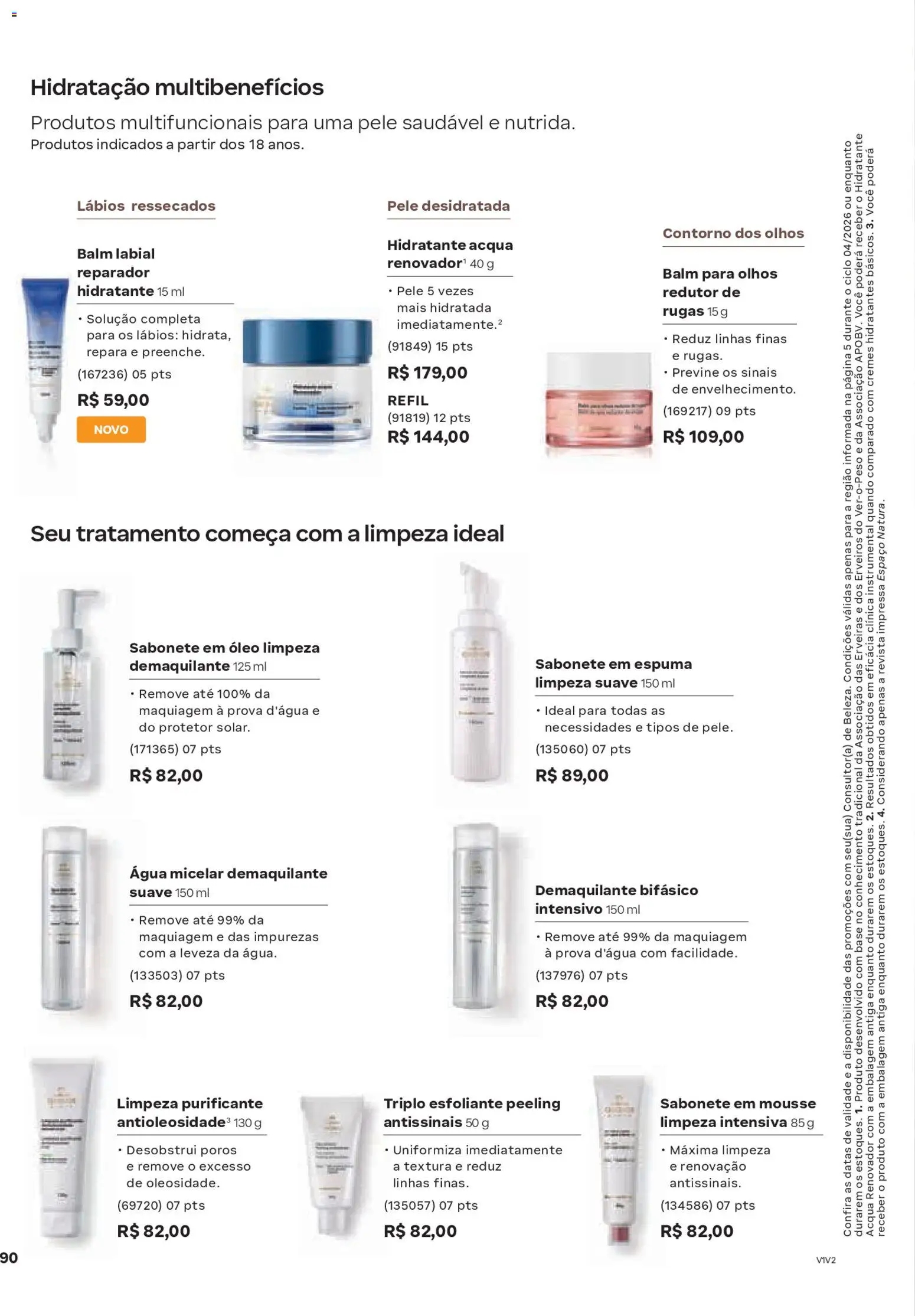 Natura Folheto - válido de 19.02.2026 | Página: 90 | Produtos: Maquiagem, Revista, Base, Demaquilante