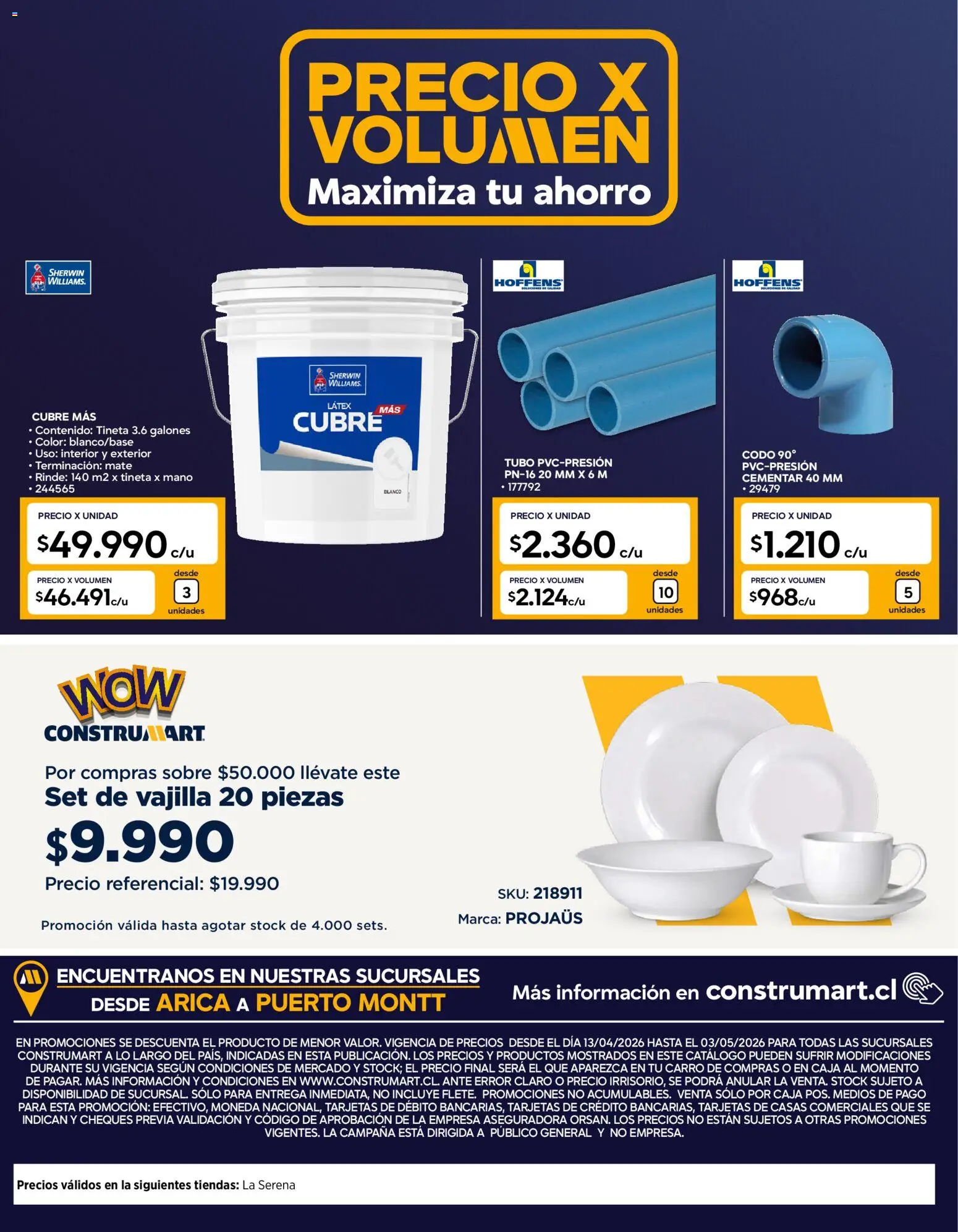 Construmart Ofertas │ válido desde el 01.04.2026 | Página: 26 | Productos: Caja, Mate, Sobre, Campana