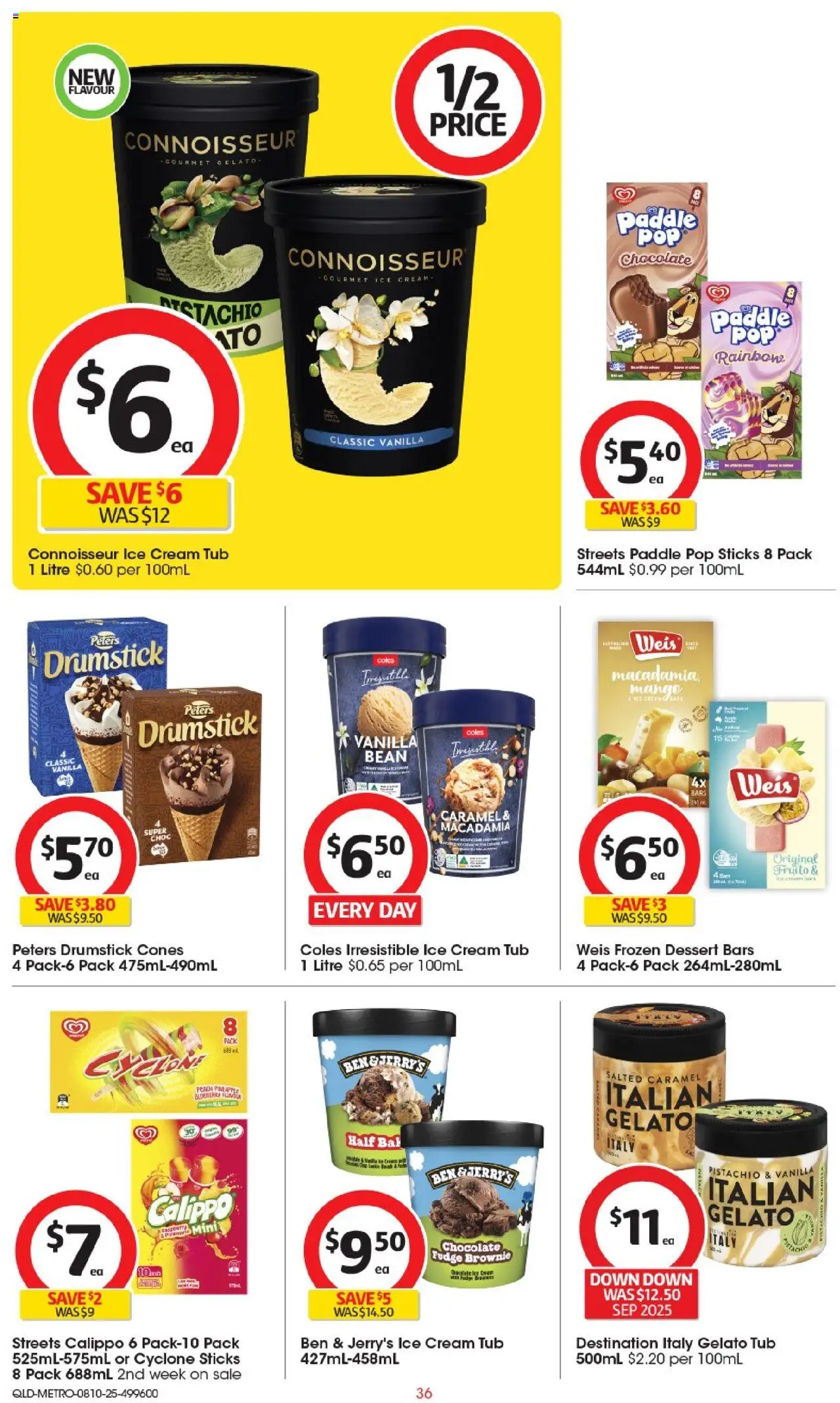 Coles catalogue - valid from 08.10.2025 | Page: 36 | Products: Chocolate, Cream, Ice cream, Mango