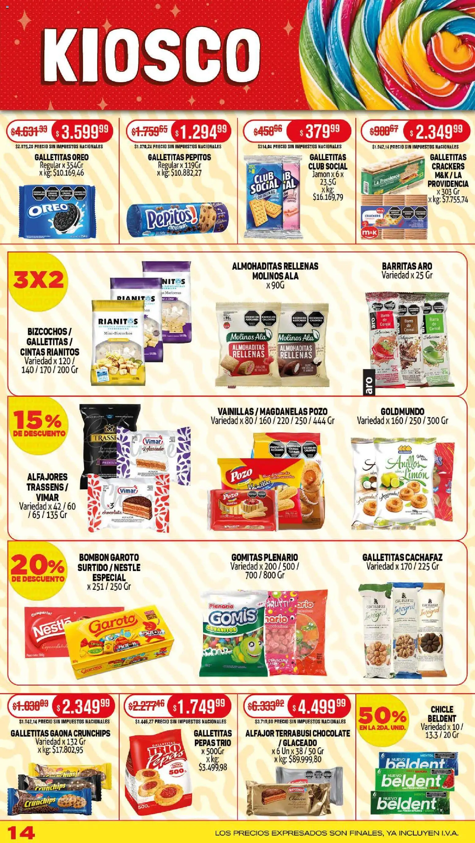 Makro ofertas │ válido desde el 13.11.2025 | Página: 14 | Productos: Gomitas, Chocolate, Golosinas, Bizcochos