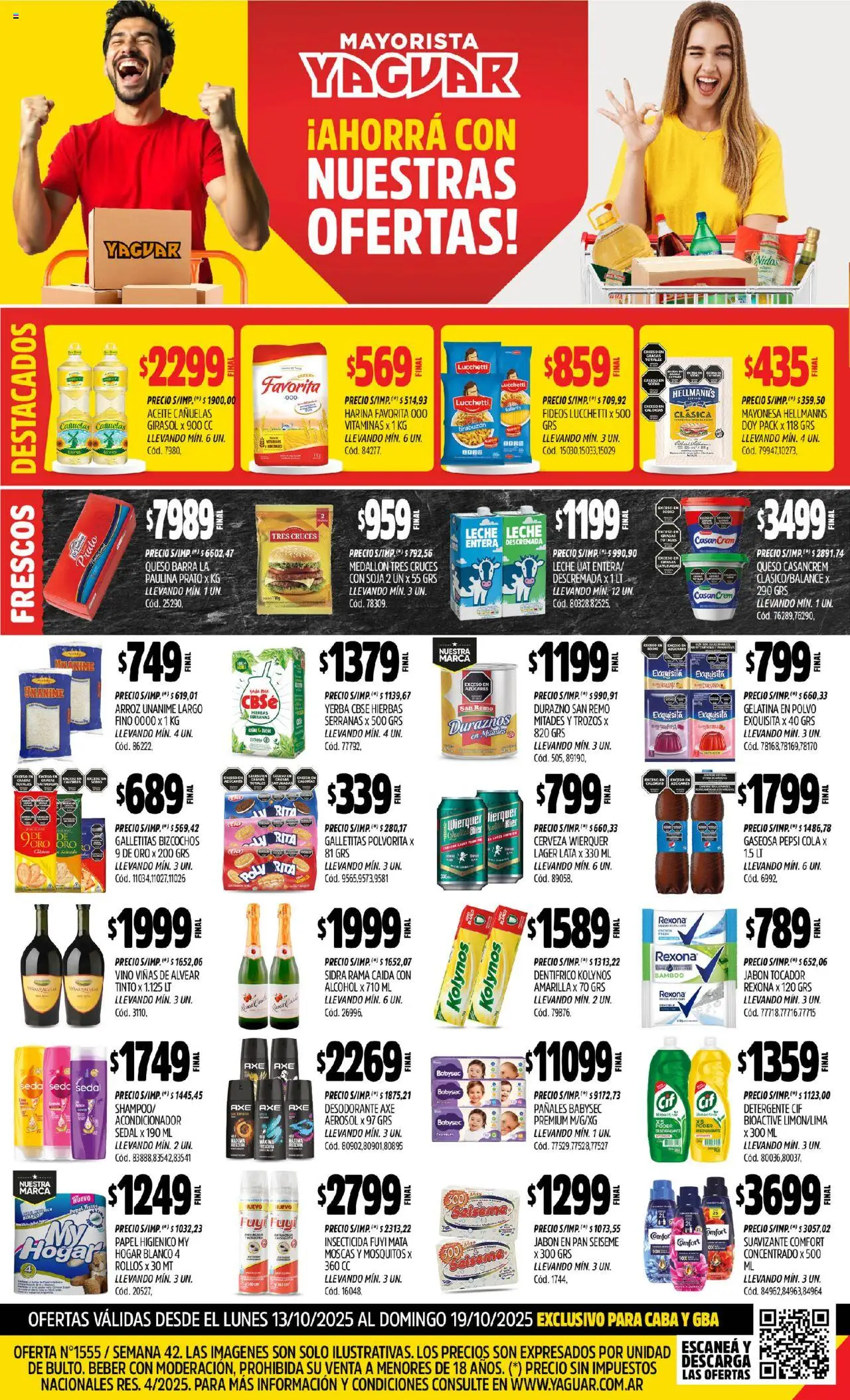 Yaguar - José C. Paz │ válido desde el 13.10.2025 | Página: 1 | Productos: Harina, Yerba, Mayonesa, Detergente