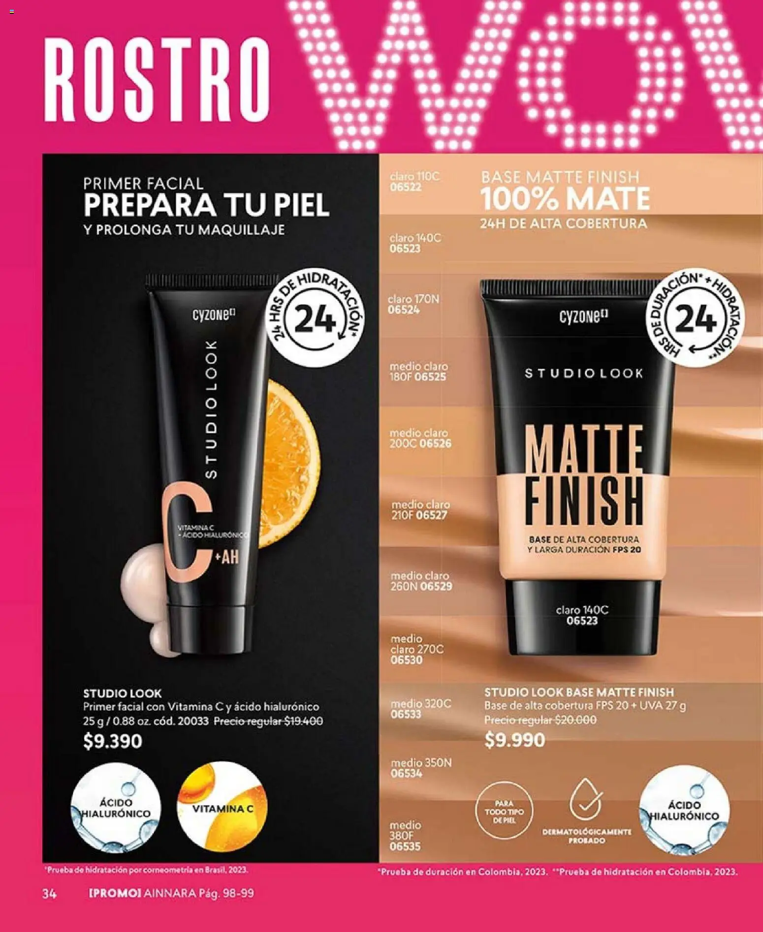 Catálogo CyZone Campaña 2 │ válido desde el 16.01.2026 | Página: 34 | Productos: Uva, Maquillaje, Mate, Base