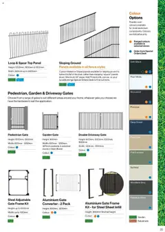 Preview of Bunnings Warehouse - Protectoral Aluminium and Glass Fencing Brochure - valid from 22.09.2025 | Page: 25 | Products: Desk, Fence, Gate, Coat