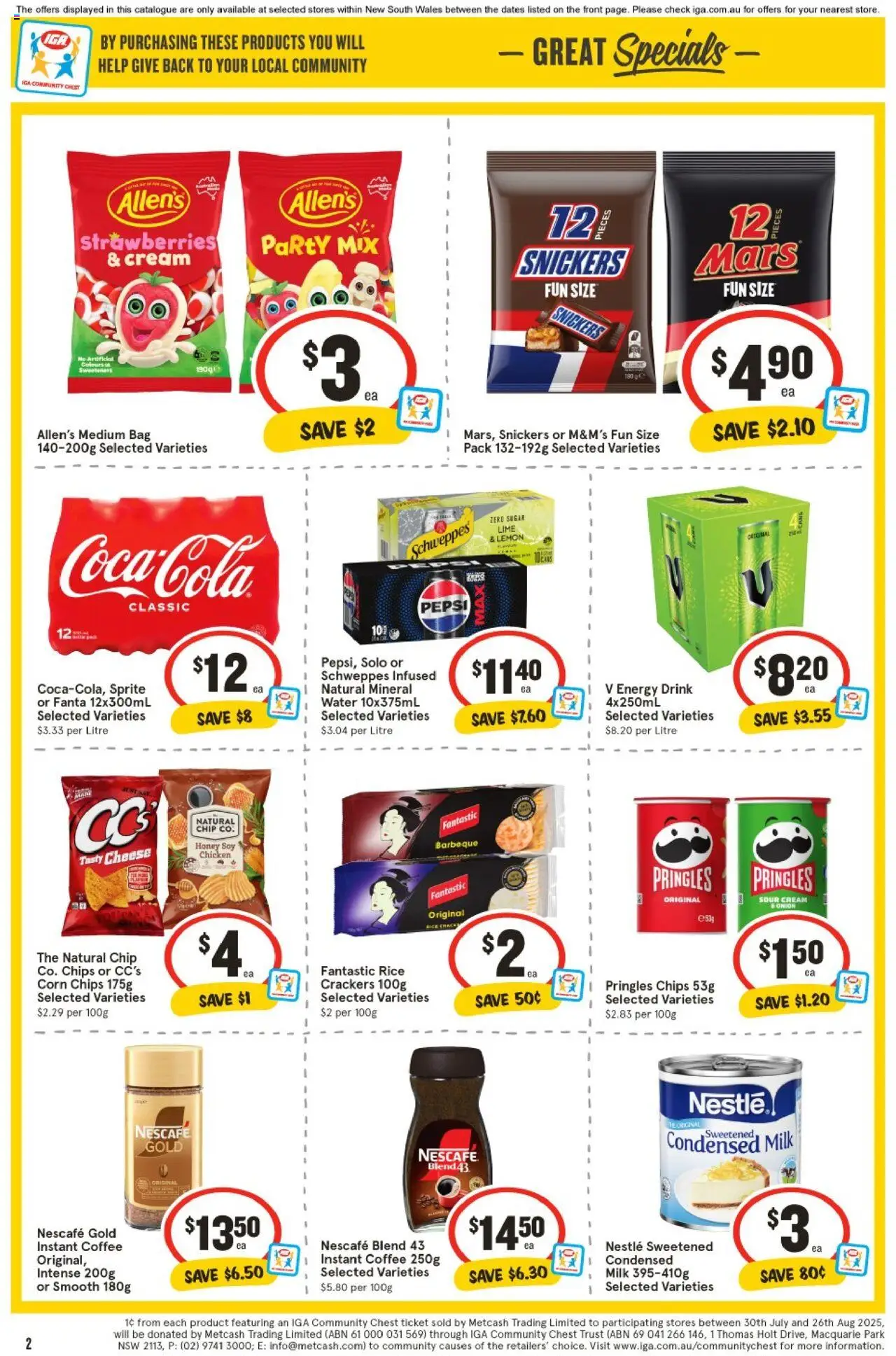 IGA catalogue - valid from 06.08.2025 | Page: 2 | Products: Cups, Chocolate, Biscuits, Soup