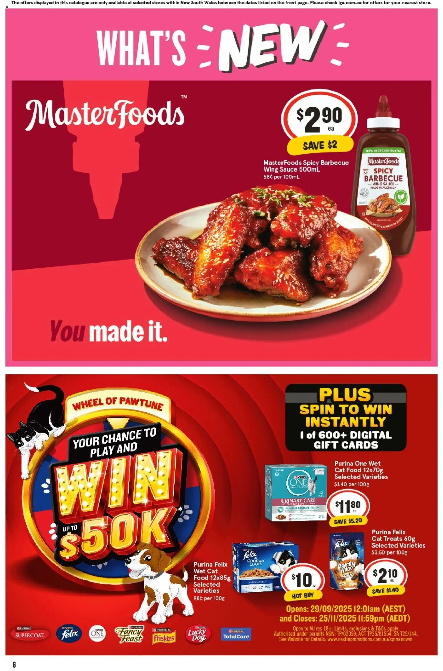 IGA catalogue - valid from 29.10.2025 | Page: 9 | Products: Sauce, Digital