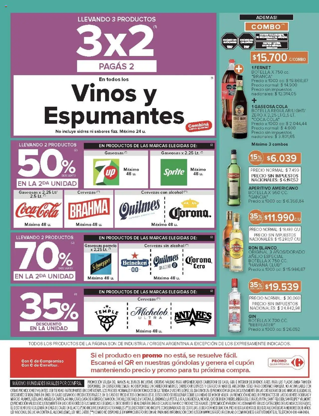 Carrefour ofertas │ válido desde el 14.10.2025 | Página: 4 | Productos: Teléfono, Cuchillo, Fernet, Pomelo
