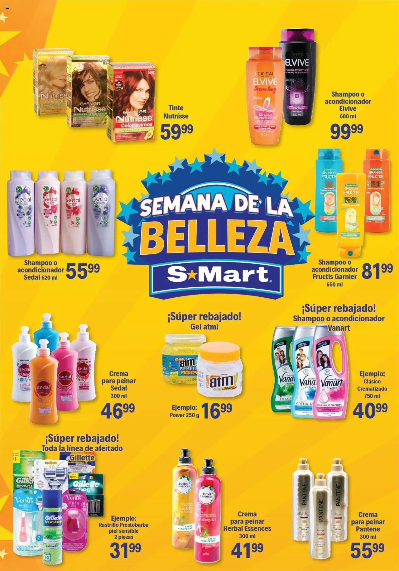 Nuevas ofertas de S-Mart válidas en toda la República Mexicana desde el 17.10.2025. ¡Encuentra las mejores ofertas en S-Mart folleto Ofertas de Feria Reynosa! | Página: 3 | Productos: Crema, Rastrillo, Mascarilla, Acondicionador
