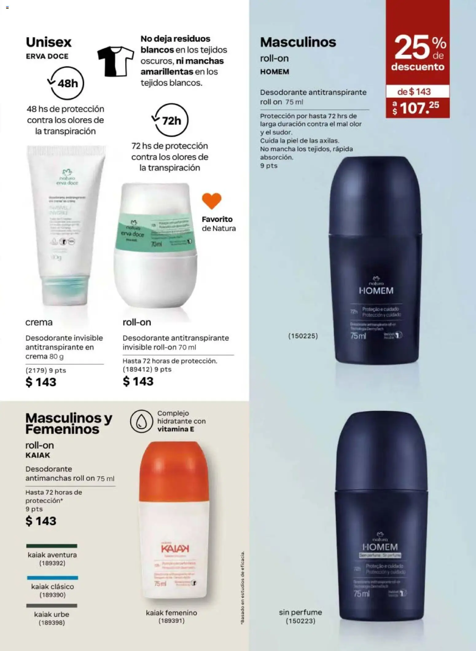 Nuevas ofertas de Natura válidas en toda la República Mexicana desde el 08.05.2026. ¡Encuentra las mejores ofertas en Natura campaña 8 2026! | Página: 149 | Productos: Desodorante, Antitranspirante, Crema, Perfume