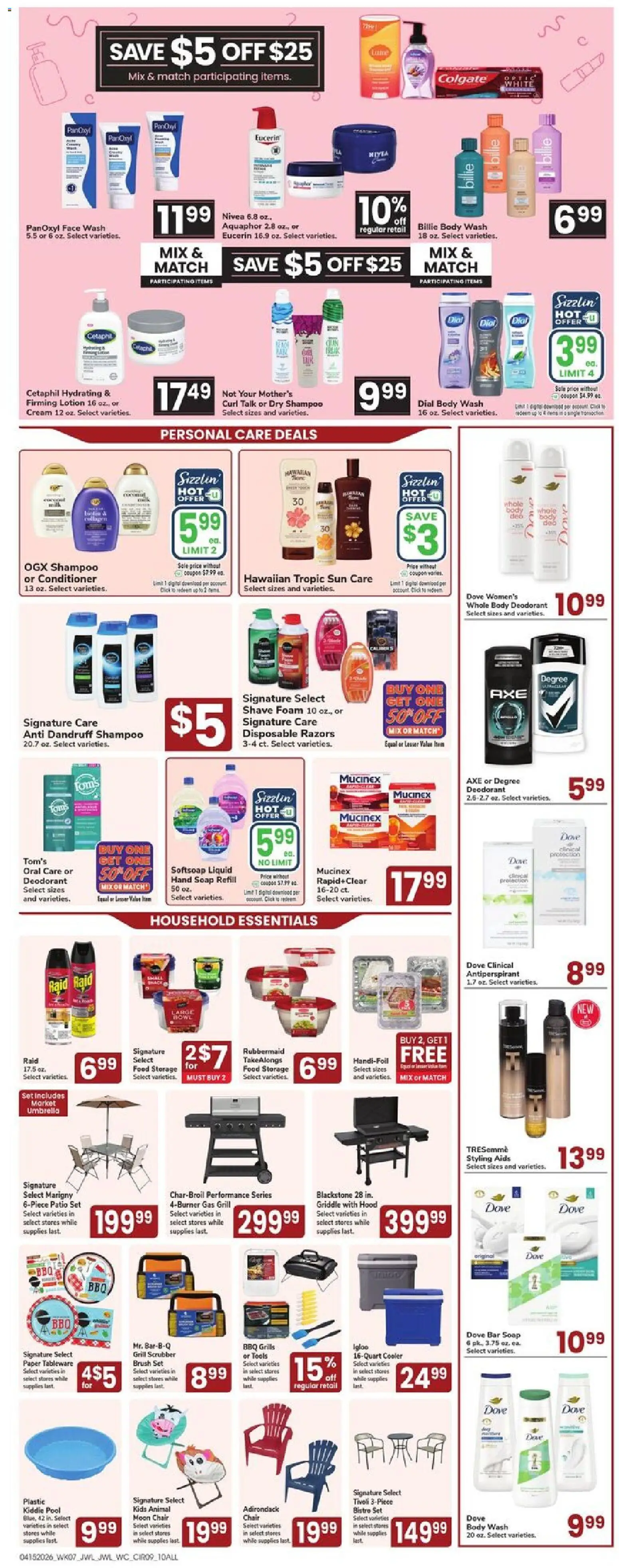 Jewel Osco Weekly Ad - IN - valid from 15.04.2026 | Page: 9 | Products: Soap, Deodorant, Cream, Body Wash