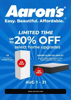 Preview of Aaron's weekly ads valid from 01.08.2025