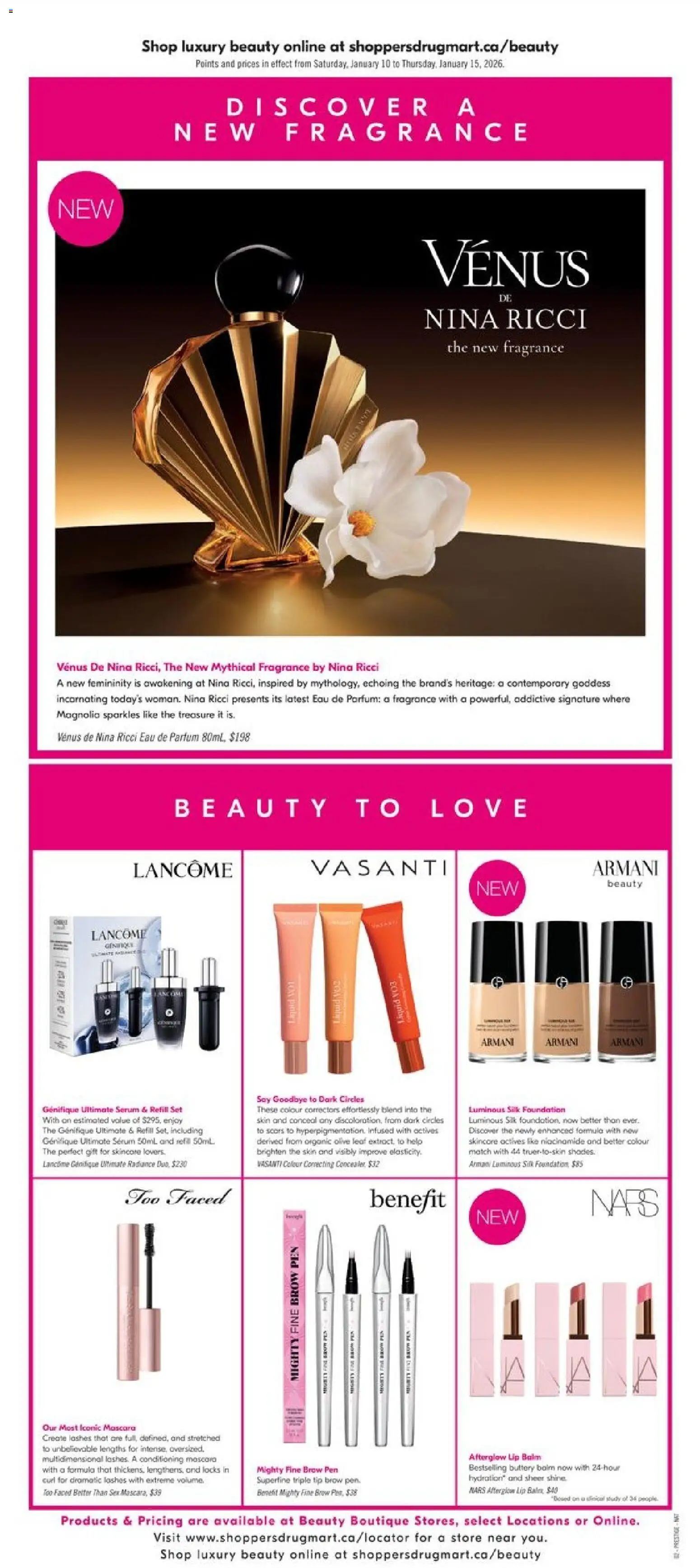 Shoppers flyer valid from 09.01.2026 | Page: 12 | Products: Fragrance, Mascara