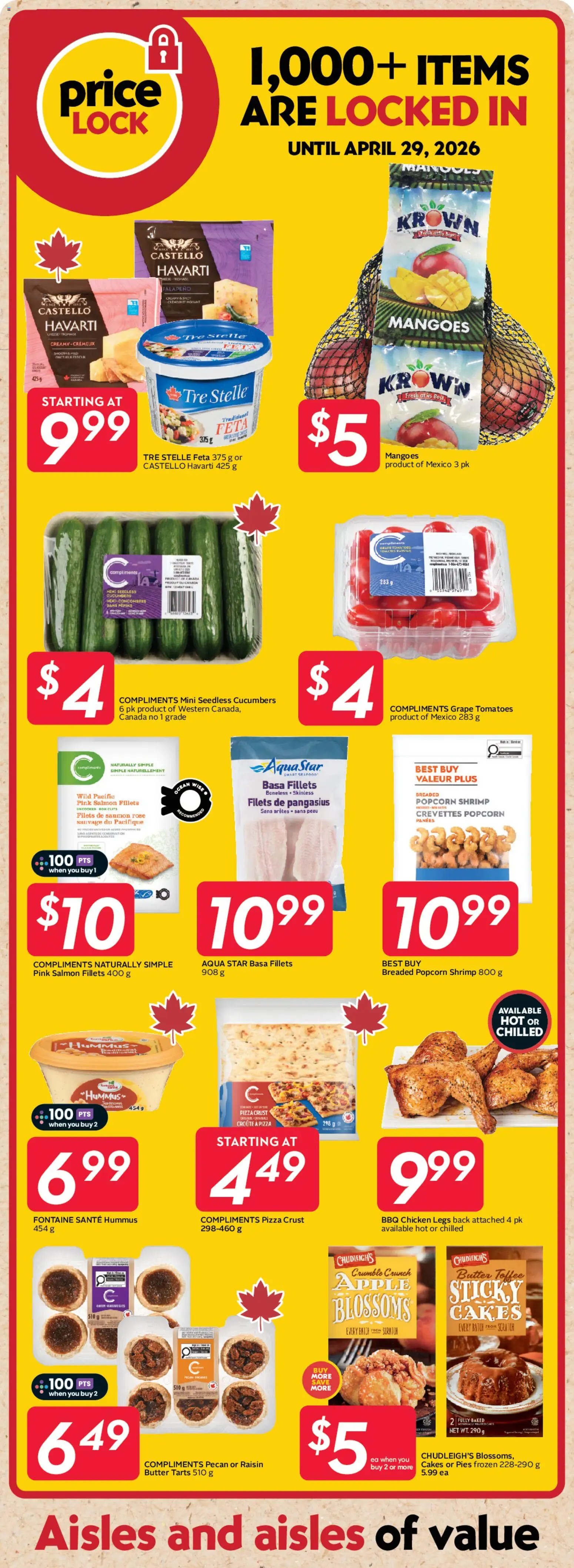 Safeway weekly flyer - MB flyer valid from 19.03.2026 | Page: 16 | Products: Cucumbers, Butter, Chicken, Tomatoes