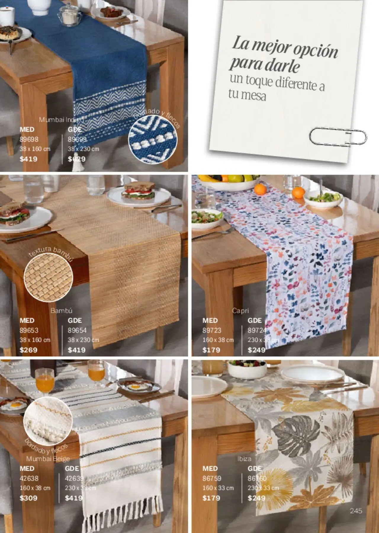 Nuevas ofertas de Vianney válidas en toda la República Mexicana desde el 07.03.2025. ¡Encuentra las mejores ofertas en Vianney catálogo Primavera! | Página: 249 | Productos: Mesa