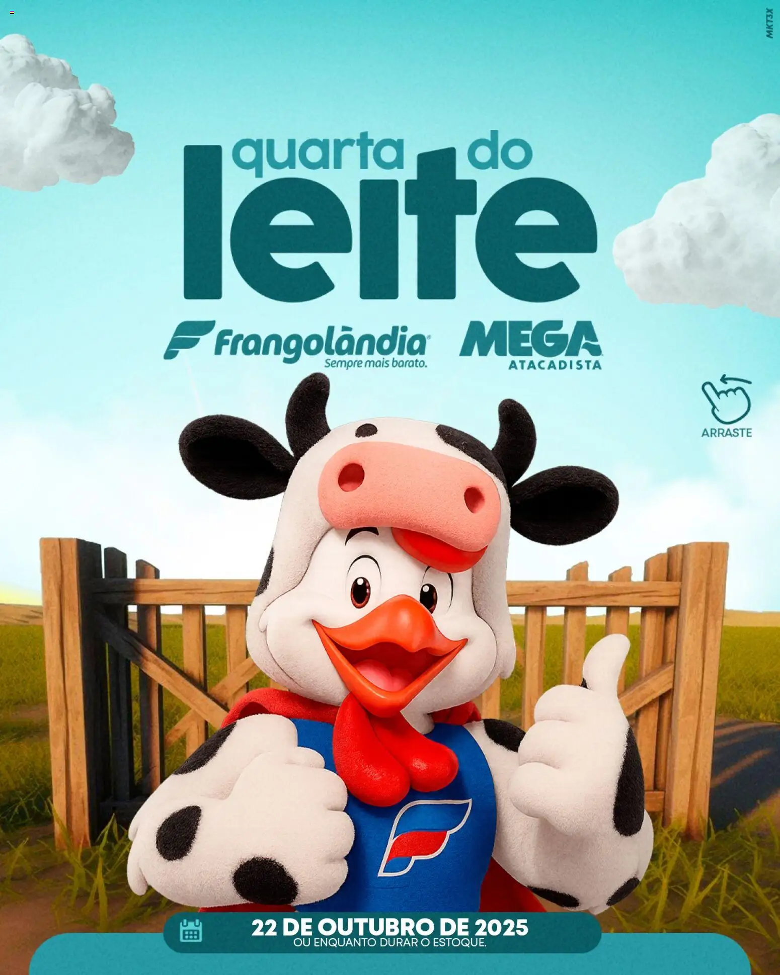 Frangolândia Folheto - válido de 22.10.2025 | Página: 1 | Produtos: Leite