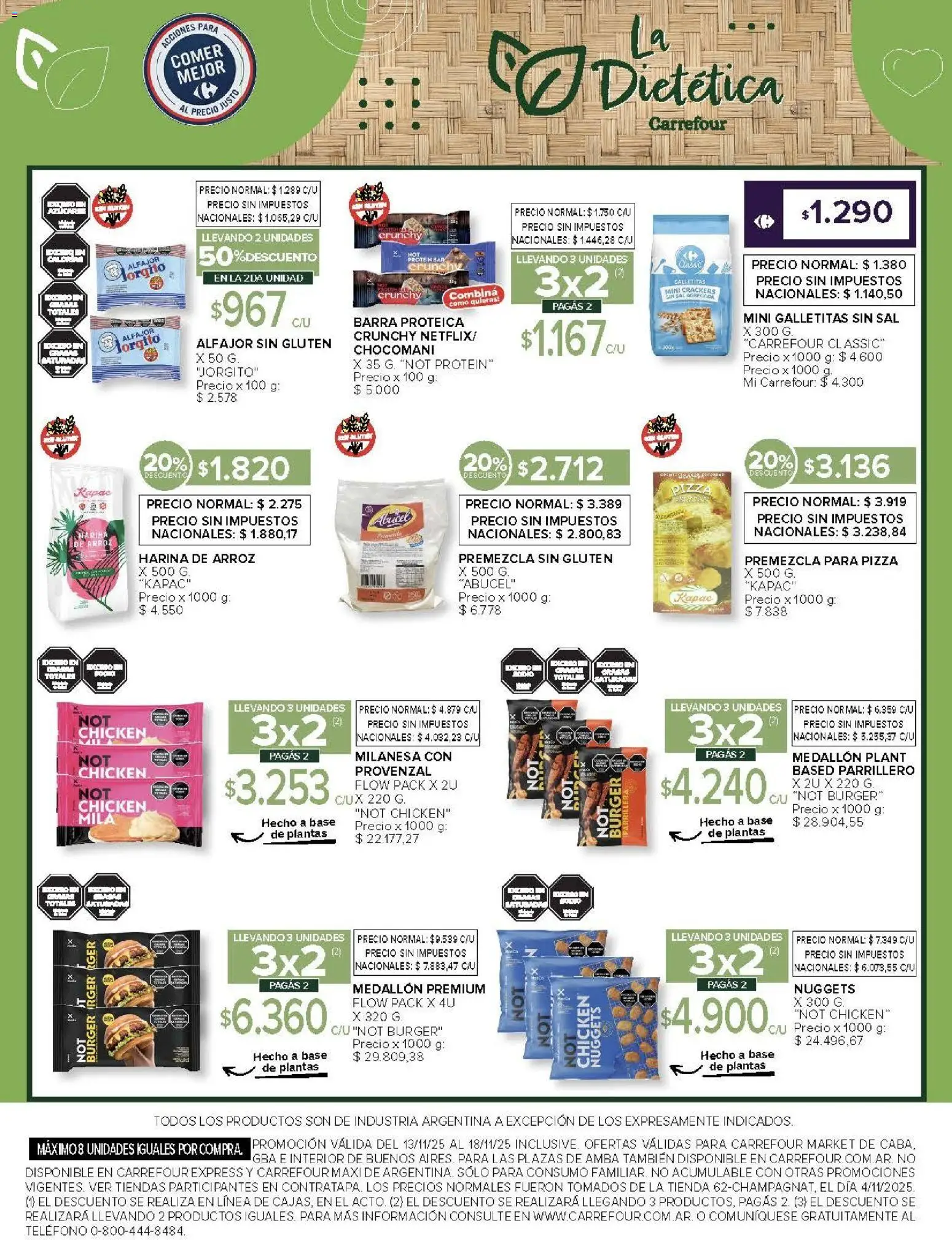 Carrefour ofertas │ válido desde el 13.11.2025 | Página: 38 | Productos: Teléfono, Galletitas, Sal, Arroz