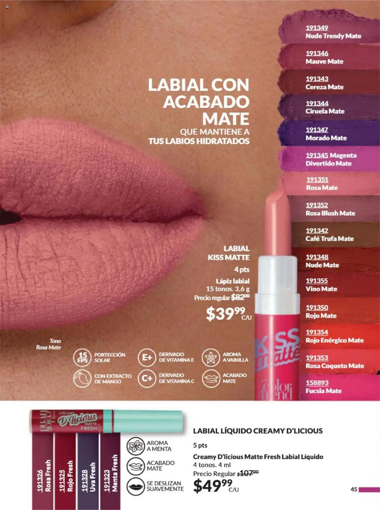Nuevas ofertas de AVON válidas en toda la República Mexicana desde el 12.09.2025. ¡Encuentra las mejores ofertas en AVON - Campaña 15 2025! | Página: 50 | Productos: Mango, Café, Uva, Vino