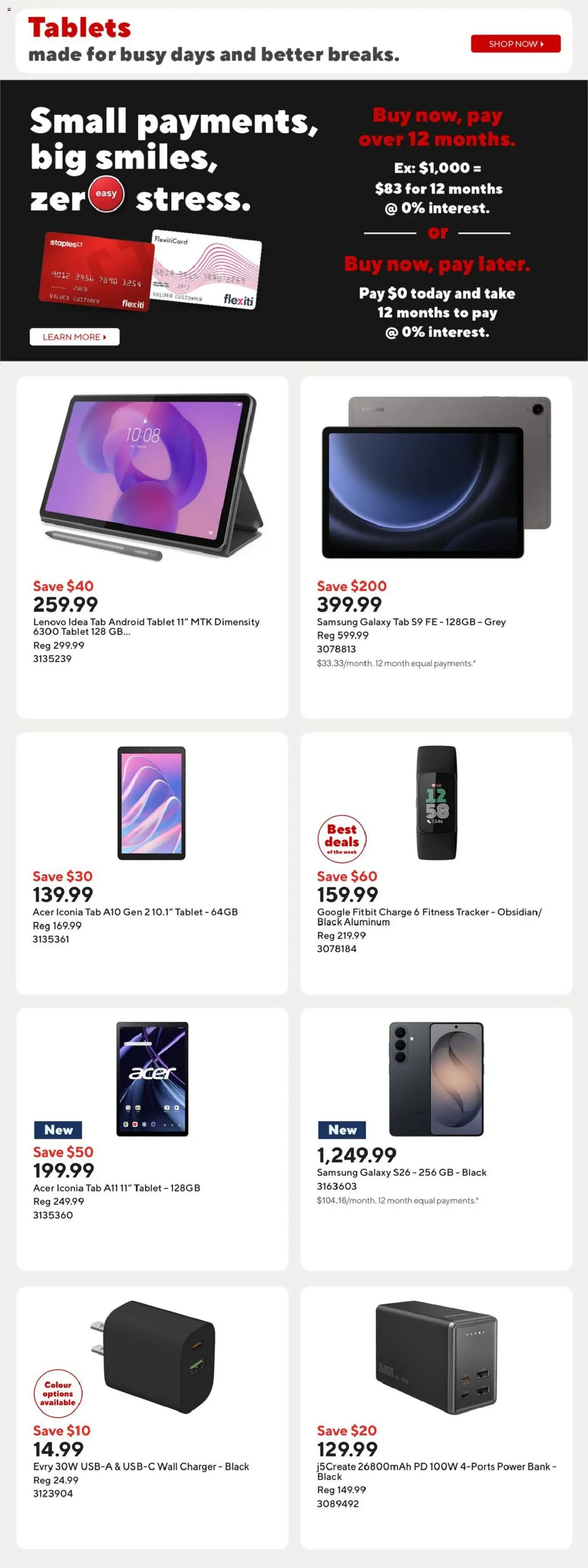 Staples flyer valid from 03.04.2026 | Page: 9 | Products: Tablet