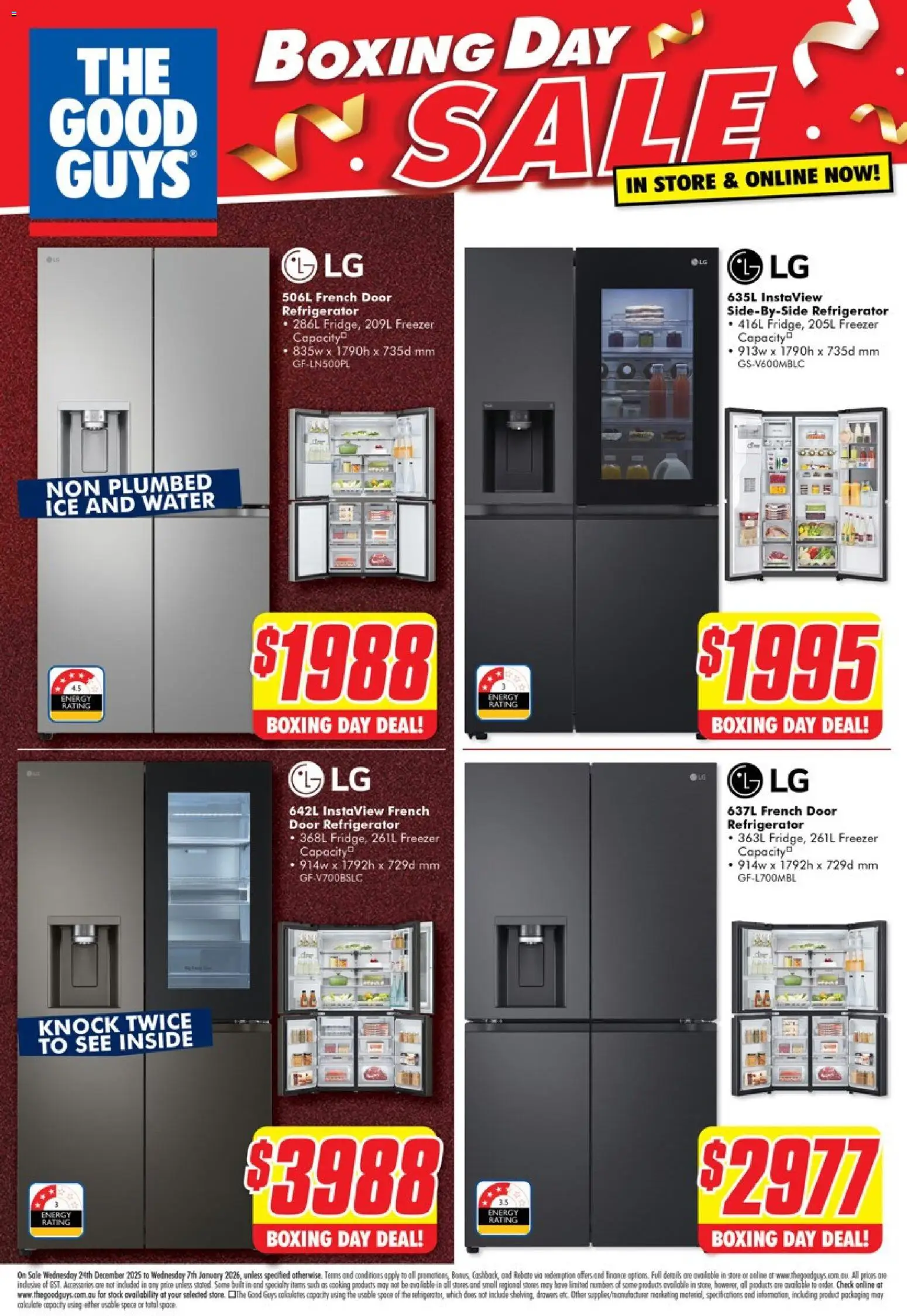 The Good Guys catalogue - valid from 23.12.2025 | Page: 3 | Products: Door, Water, Freezer, Refrigerator