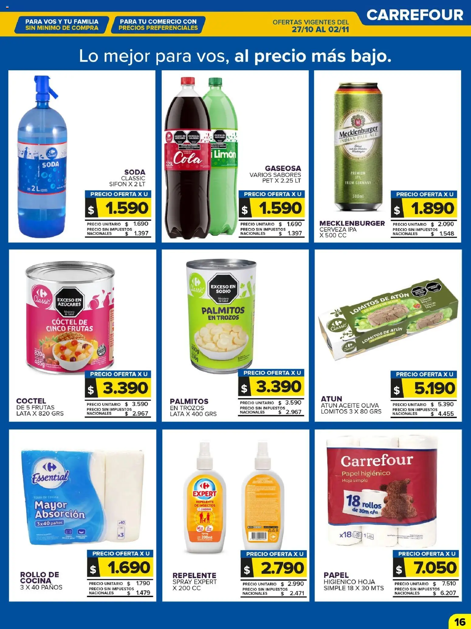 Carrefour Maxi - Catálogo - Chubut │ válido desde el 27.10.2025 | Página: 16 | Productos: Papel higiénico, Aceite, Oliva, Limón