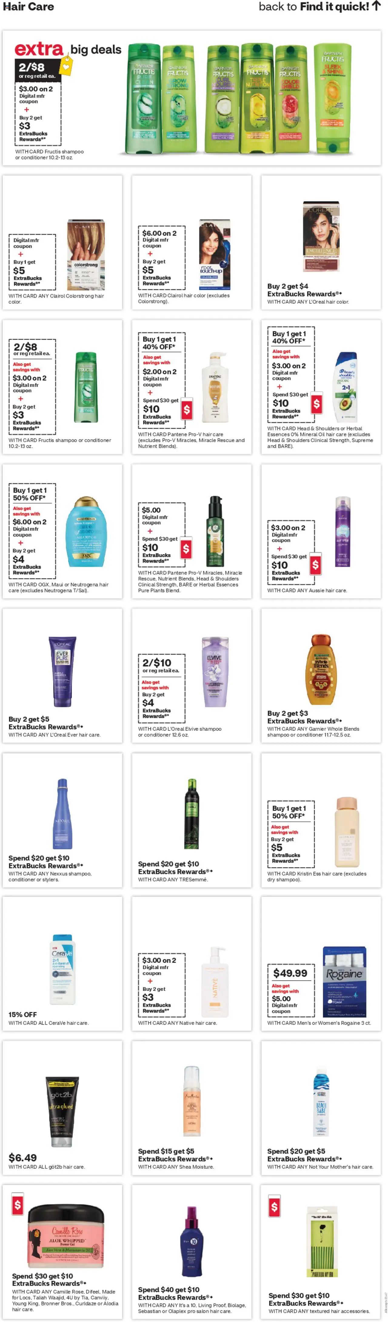 CVS Pharmacy Weekly Ad - CA - valid from 10.08.2025 | Page: 12 | Products: Shampoo, Conditioner, Hair color, Oil