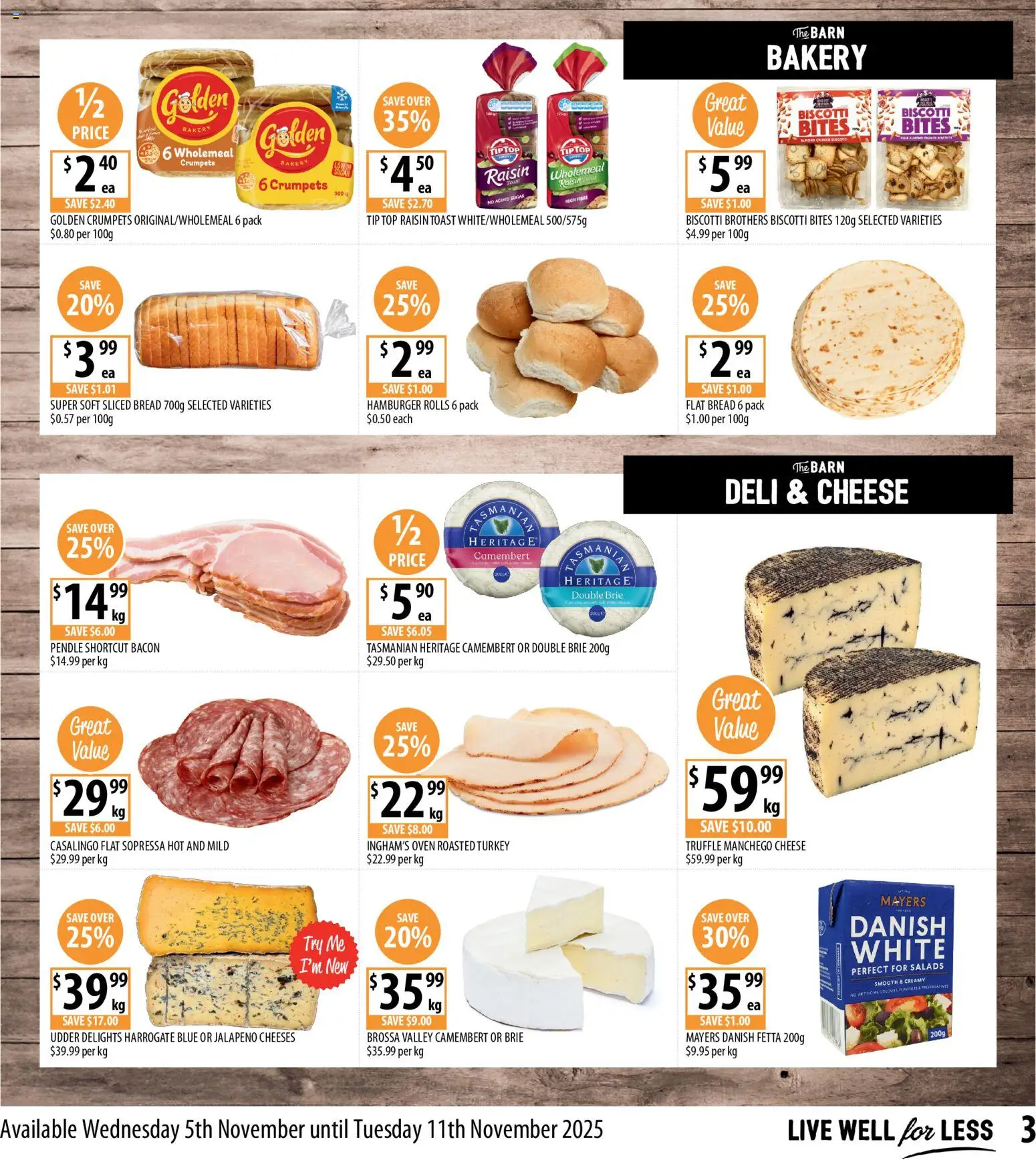 Supabarn catalogue - valid from 05.11.2025 | Page: 3 | Products: Bacon, Cheese, Oven, Bakery