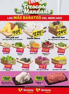 Vista previa de Soriana - Frescos del Mandado Mercado: Ver, Tab, Chis, Camp, Yuc y Q. Roo, nuevo folleto de la tienda, válido en México a partir del 25.11.2025