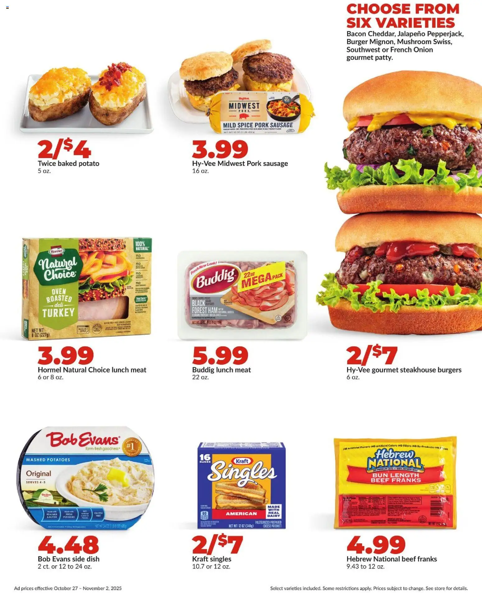 HyVee Weekly Ad - valid from 27.10.2025 | Page: 12 | Products: Ham, Pork, Potatoes, Oven