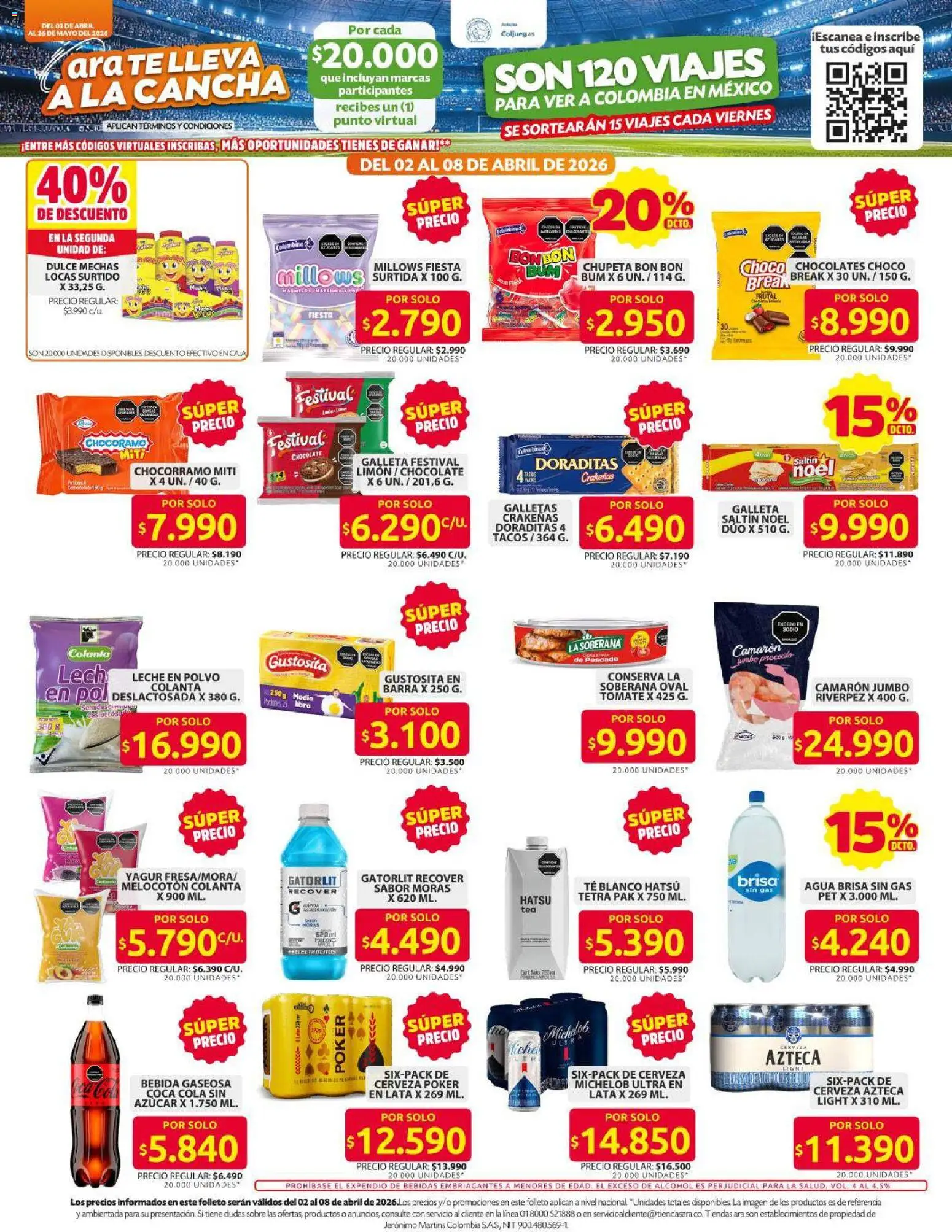 Ara revista - valida desde el 01.04.2026 | Página: 4 | Productos: Azucar, Limón, Polvo, Chocolate