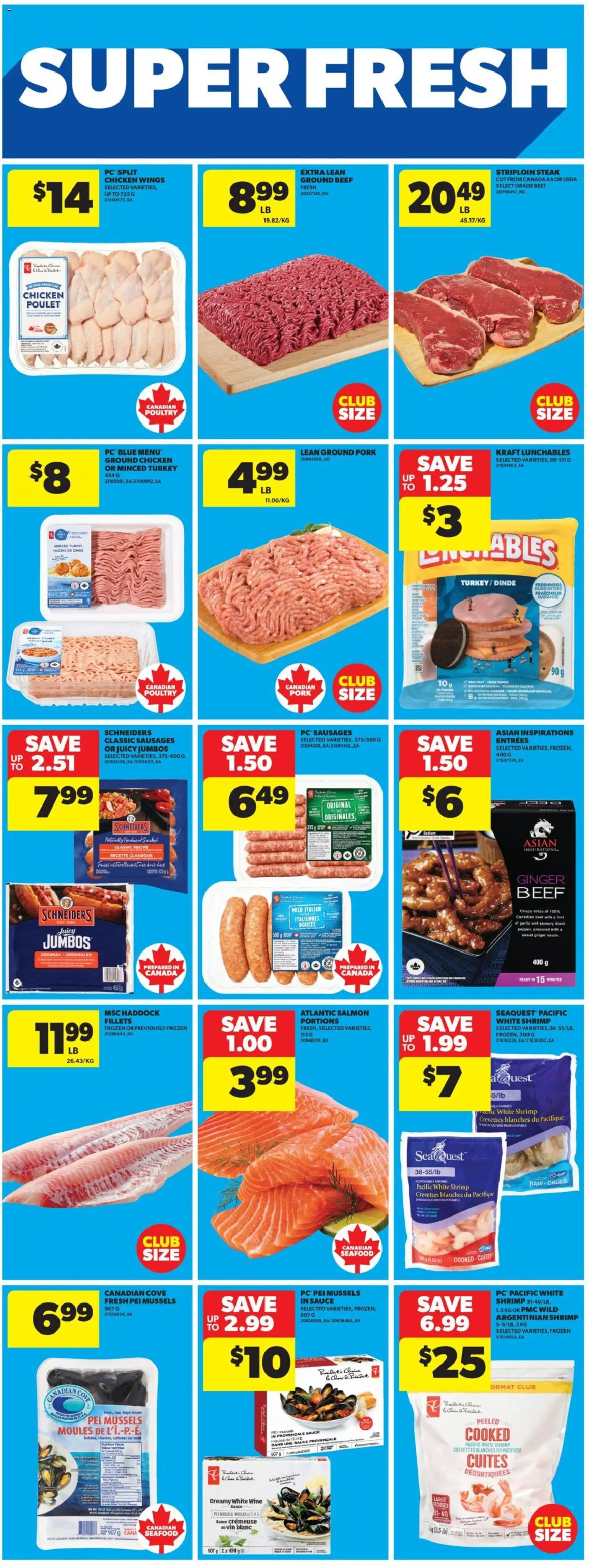 Real Canadian Superstore flyer valid from 26.02.2026 | Page: 8 | Products: Beef, Chicken wings, Wine, Chicken