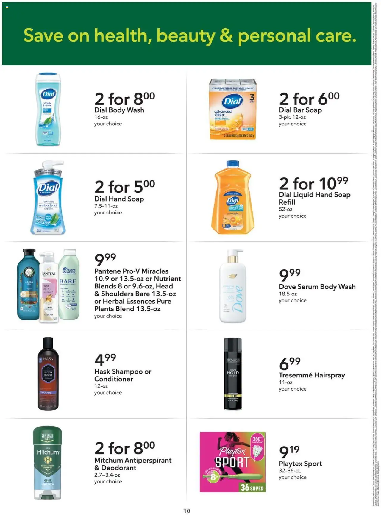 Publix Extra Savings - valid from 20.09.2025 | Page: 10 | Products: Biotin, Conditioner, Deodorant, Antiperspirant