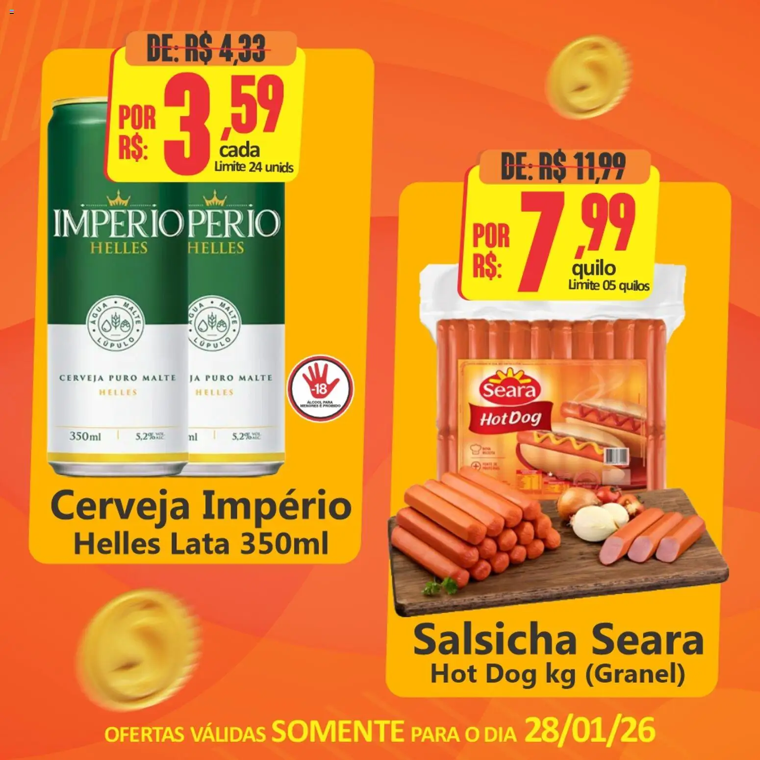 Big Supermercados Folheto - válido de 28.01.2026 | Página: 2 | Produtos: Salsicha, Cerveja