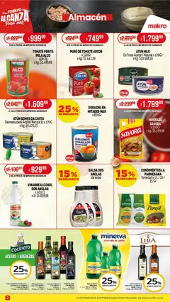 Vista previa Makro ofertas válido desde el 11.12.2025 | Página: 8 | Productos: Durazno, Aceite, Oliva, Agua