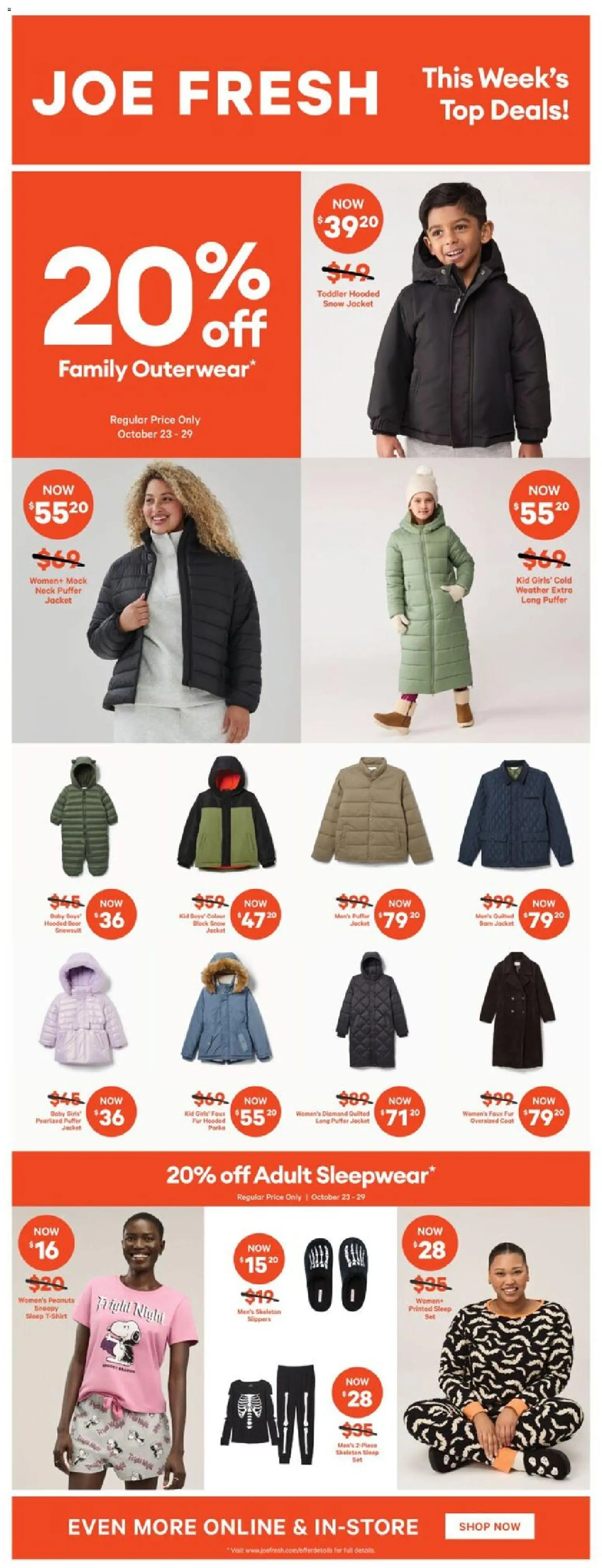 Real Canadian Superstore flyer valid from 23.10.2025 | Page: 34 | Products: Tshirt, Jacket, Coat