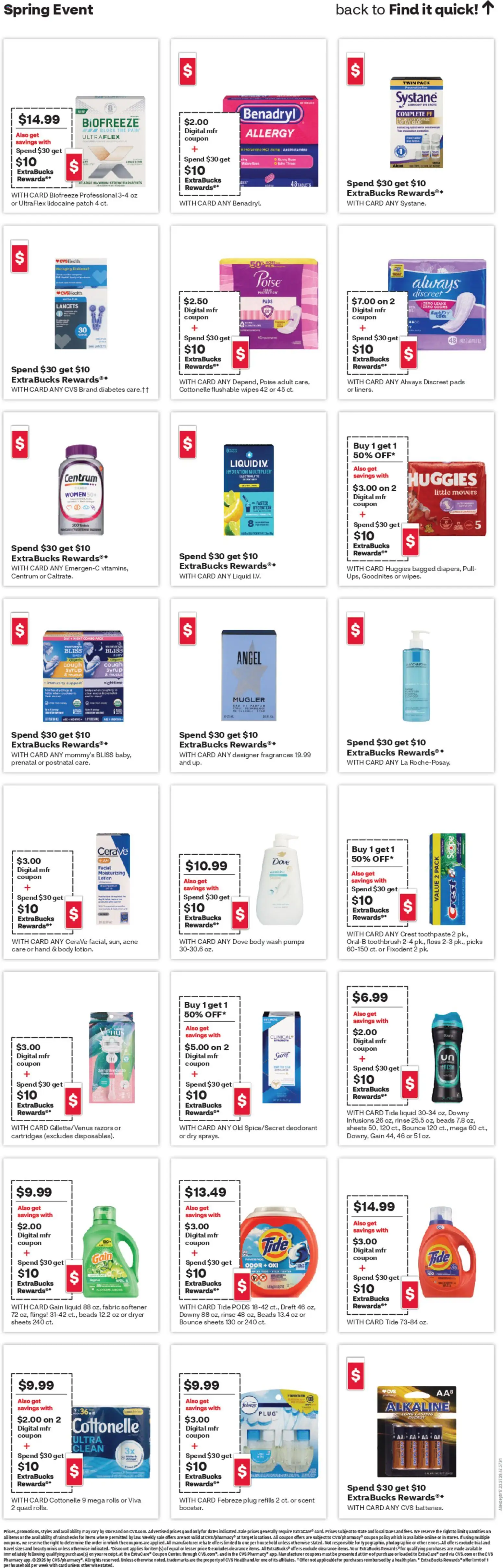 CVS Pharmacy Weekly Ad - KS - valid from 12.04.2026 | Page: 19 | Products: Toothpaste, Fabric softener, Pads, Body Wash