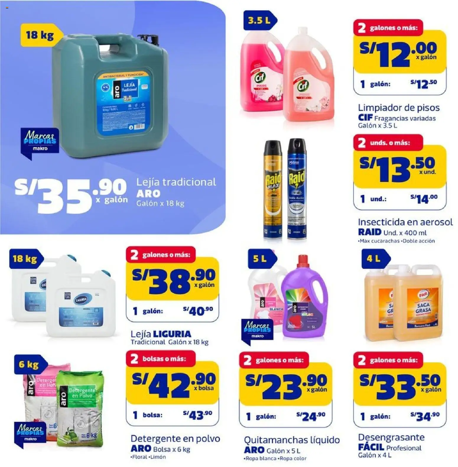 Catálogo Makro válido desde 15.01.2026 | Página: 26 | Productos: Detergente, Ropa, Bolsa, Polvo