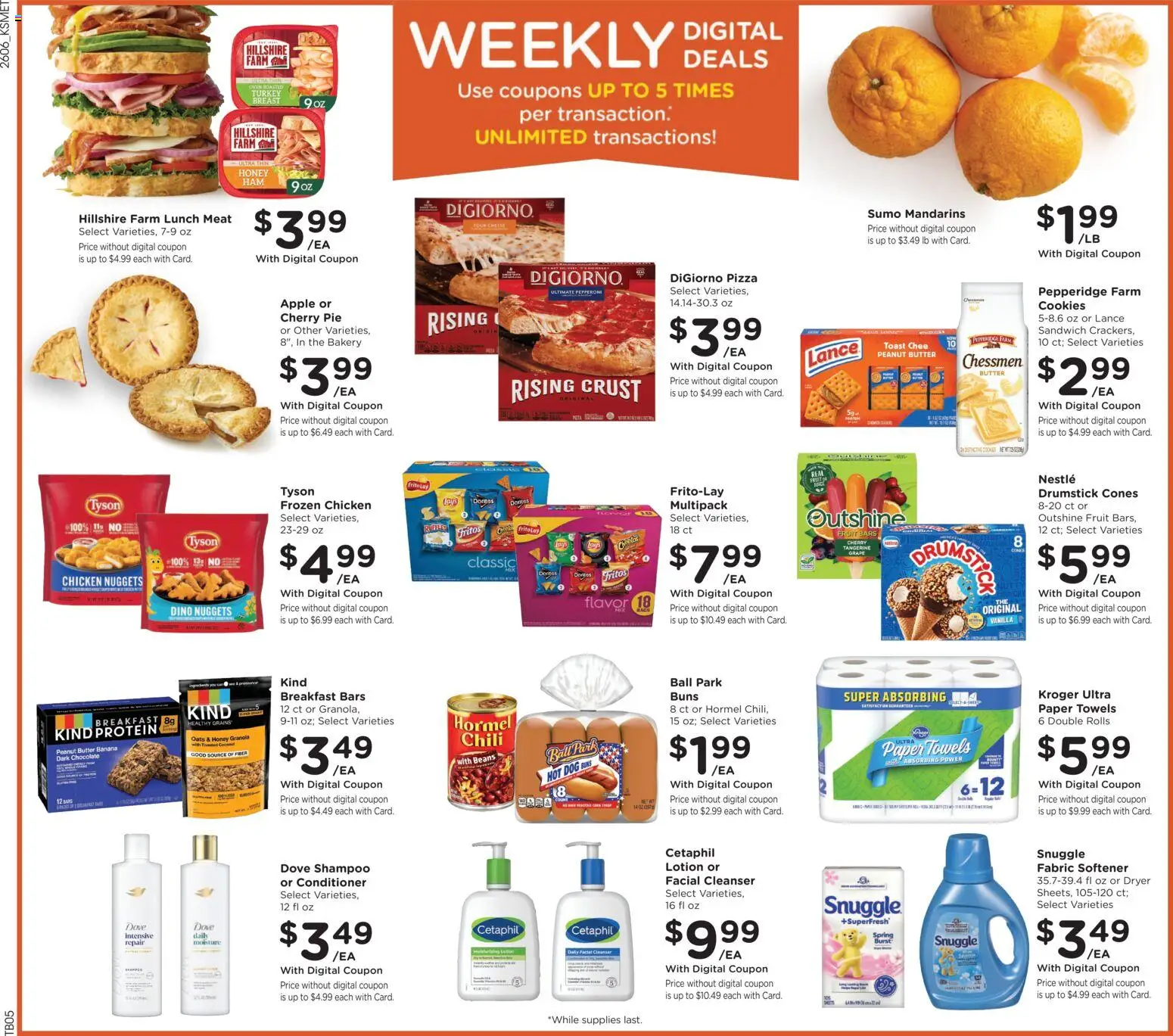 King Soopers Weekly Ad - valid from 11.03.2026 | Page: 2 | Products: Shampoo, Butter, Pizza, Fabric softener