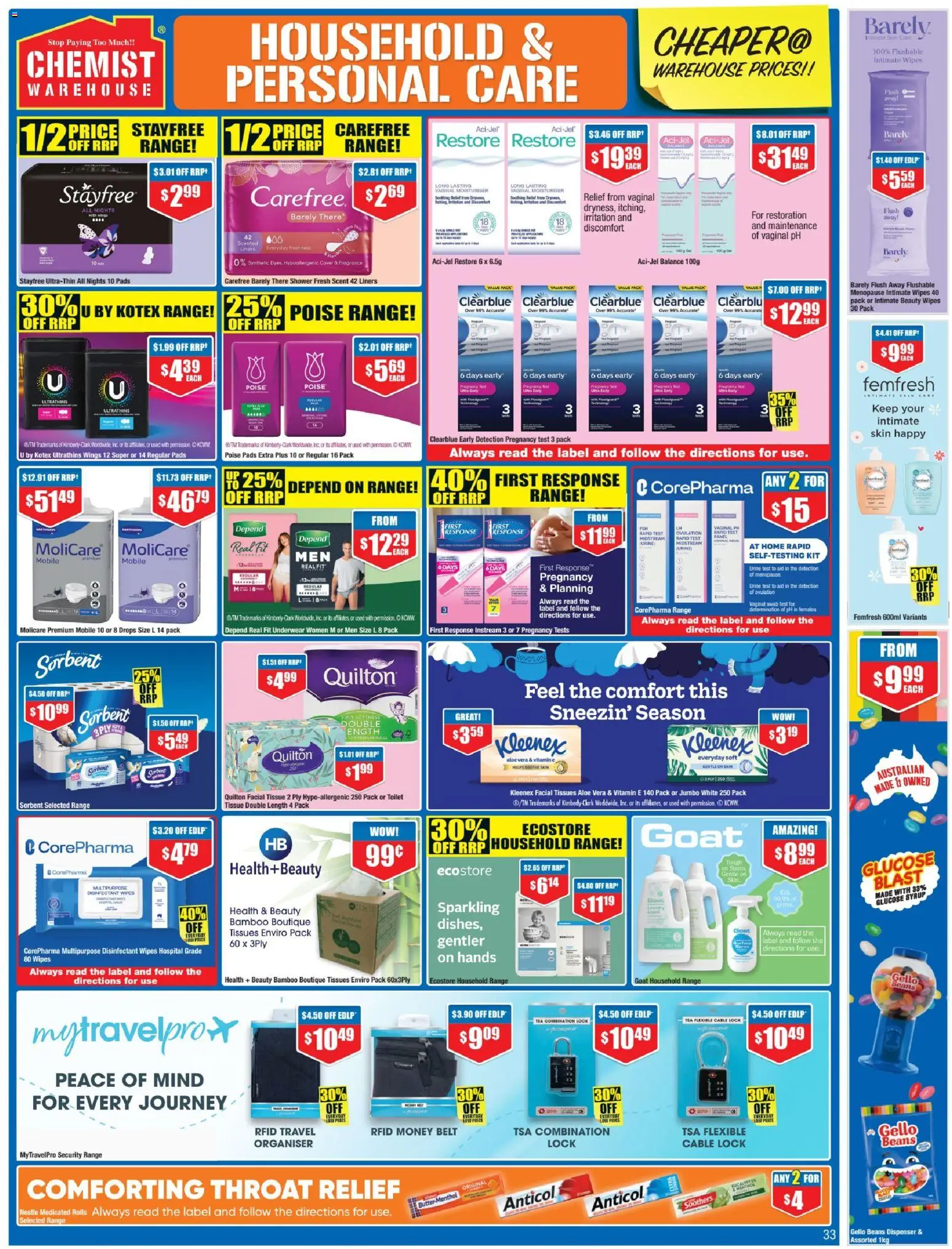 Chemist Warehouse catalogue - valid from 23.04.2026 | Page: 33 | Products: Toilet, Fragrance, Dryness, Multipurpose