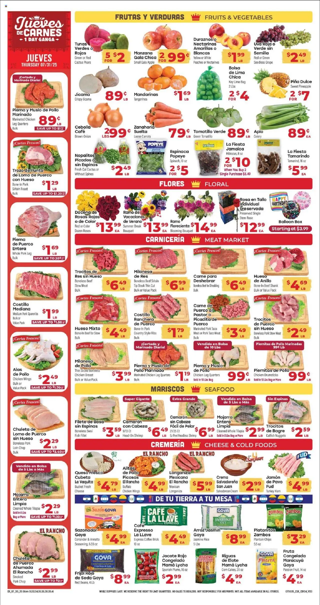 El Rancho Weekly Ad 3 - valid from 30.07.2025 | Page: 4 | Products: Coffee, Chips, Tangerines, Bag