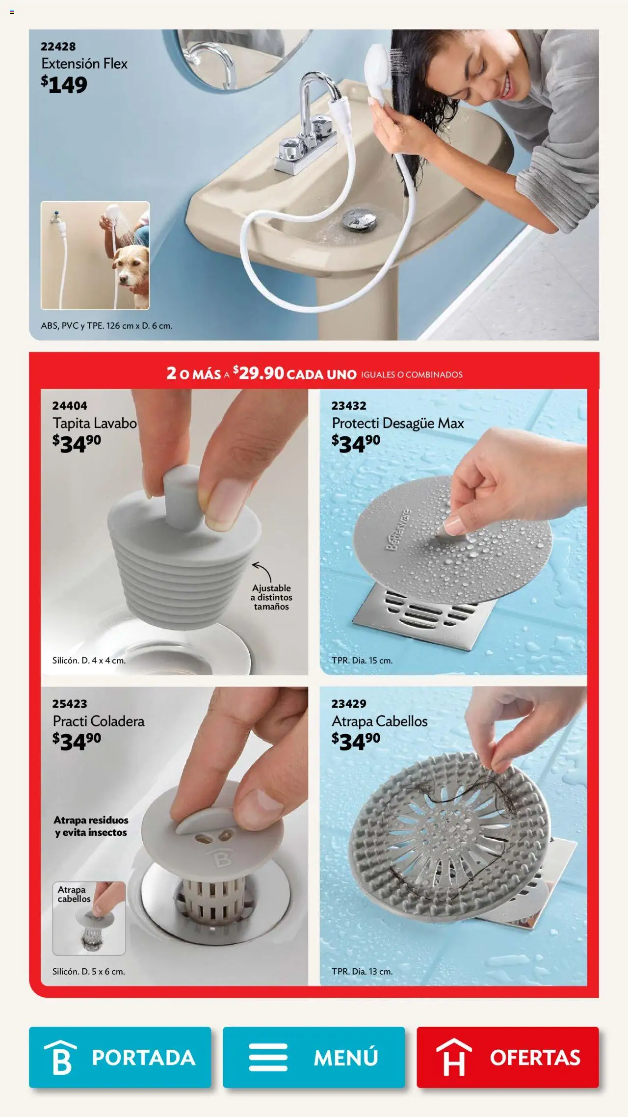Nuevas ofertas de Betterware válidas en toda la República Mexicana desde el 29.09.2025. ¡Encuentra las mejores ofertas en Betterware - Campaña 10 2025! | Página: 83 | Productos: Extensión, Lavabo