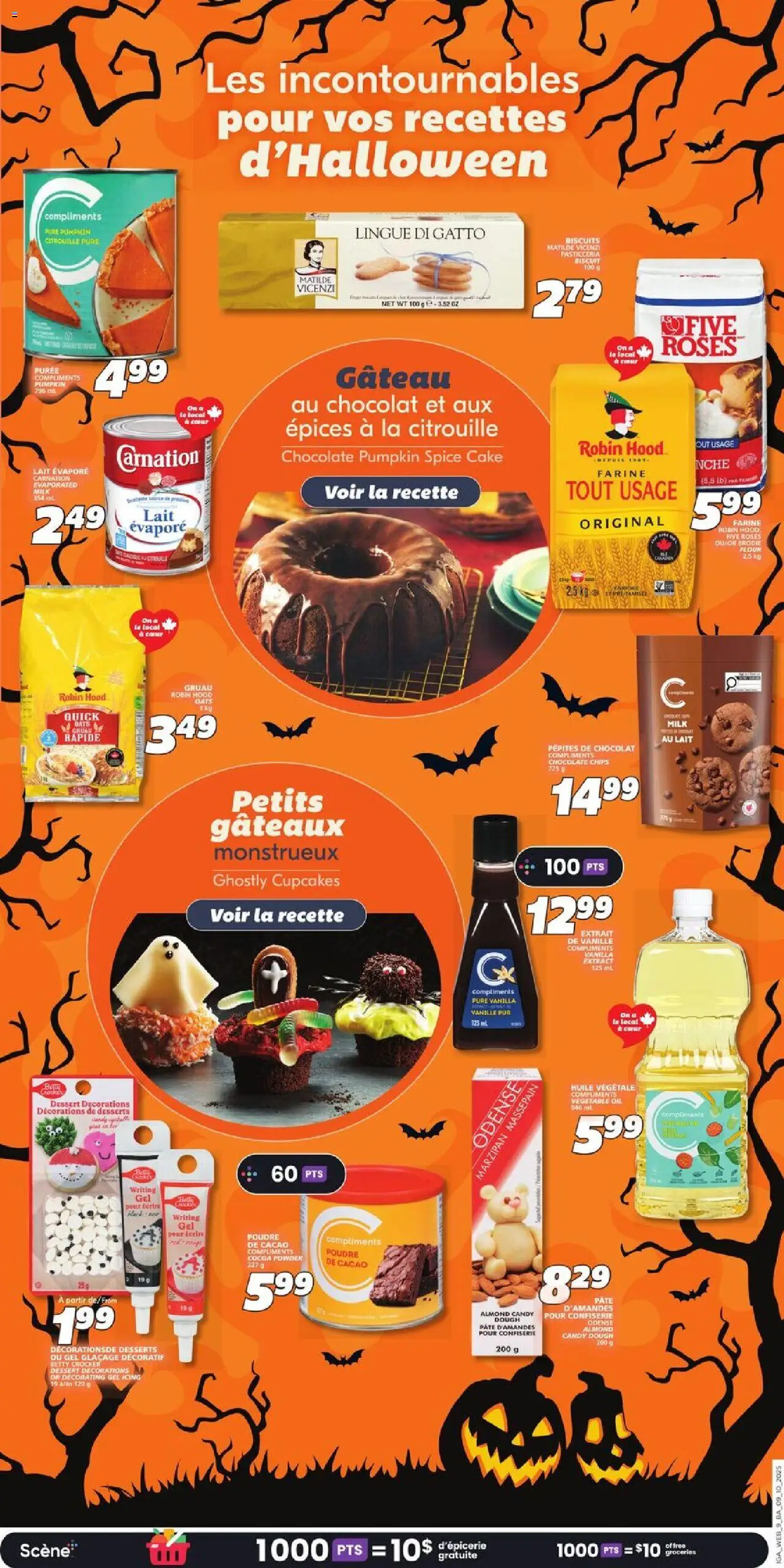 IGA flyer valid from 09.10.2025 | Page: 15 | Products: Chips, Milk, Oil, Chocolate